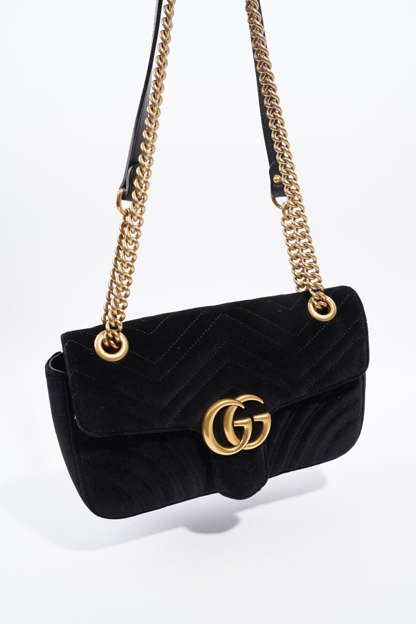 Gucci GG Marmont Black Velvet Small