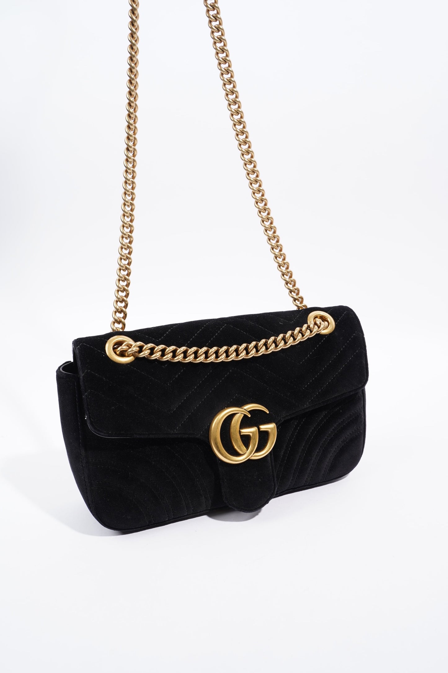 Gucci GG Marmont Black Velvet Small