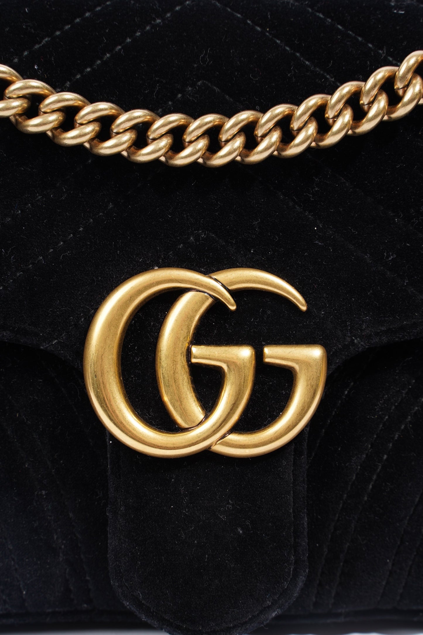 Gucci GG Marmont Black Velvet Small