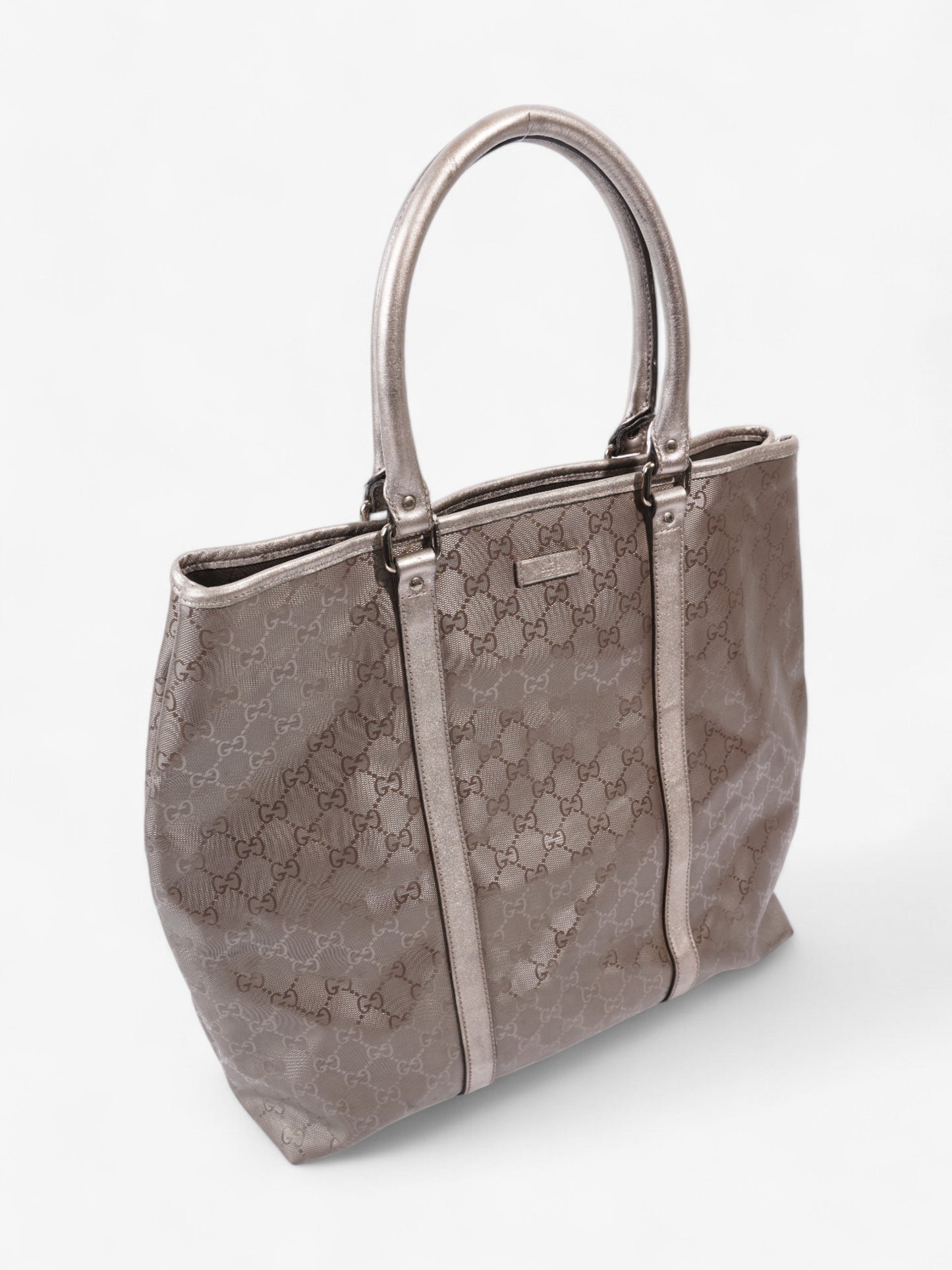Gucci GG Implement Tote Bag Metallic Pink Canvas
