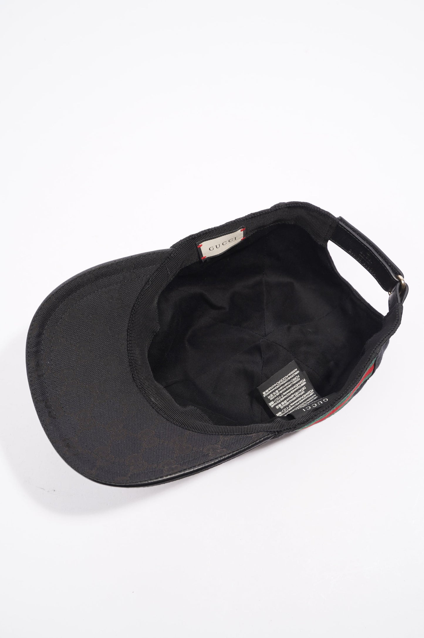 Gucci Web Baseball Hat Black / Green / Red Canvas XL