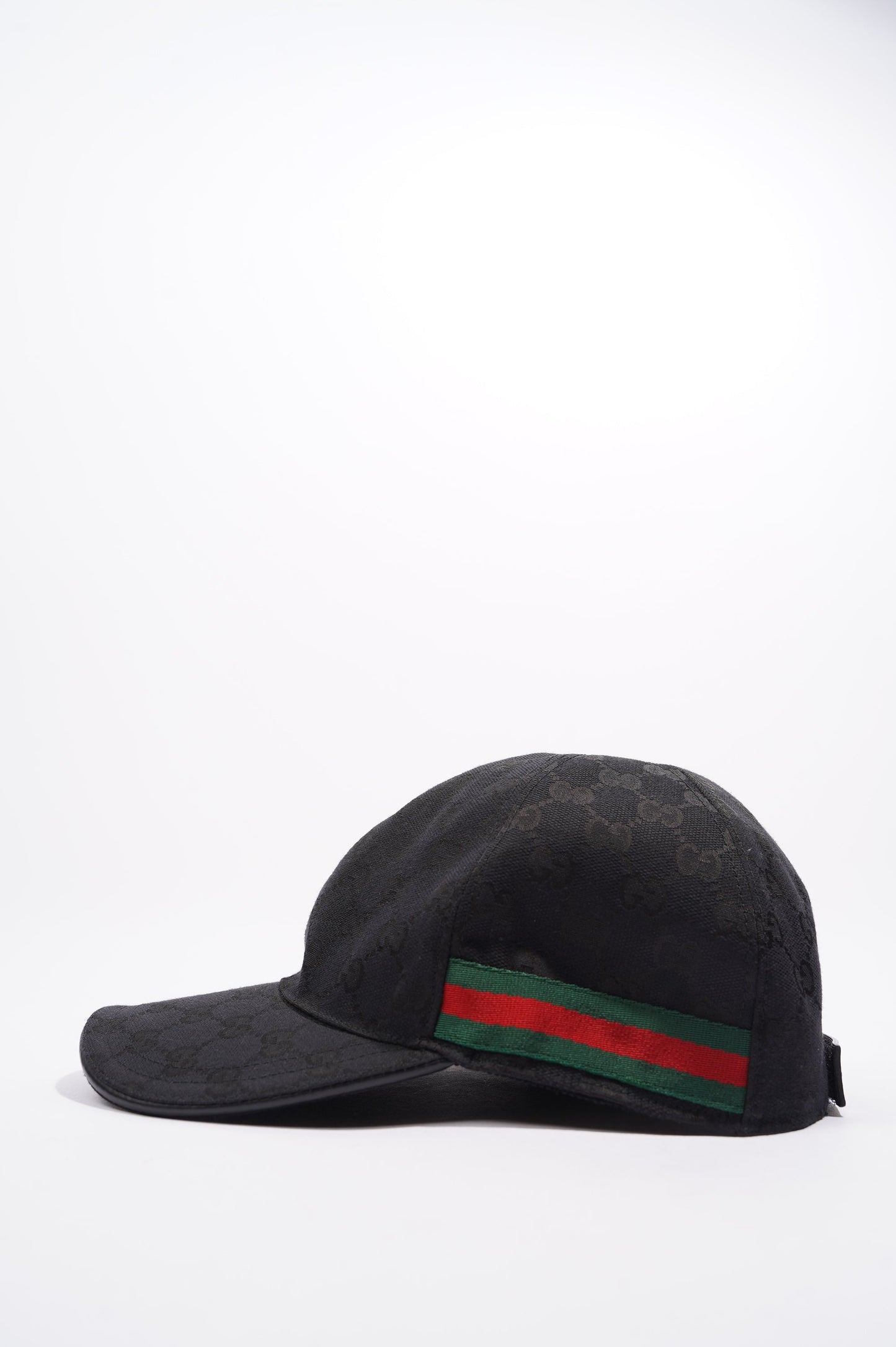 Gucci Web Baseball Hat Black / Green / Red Canvas XL