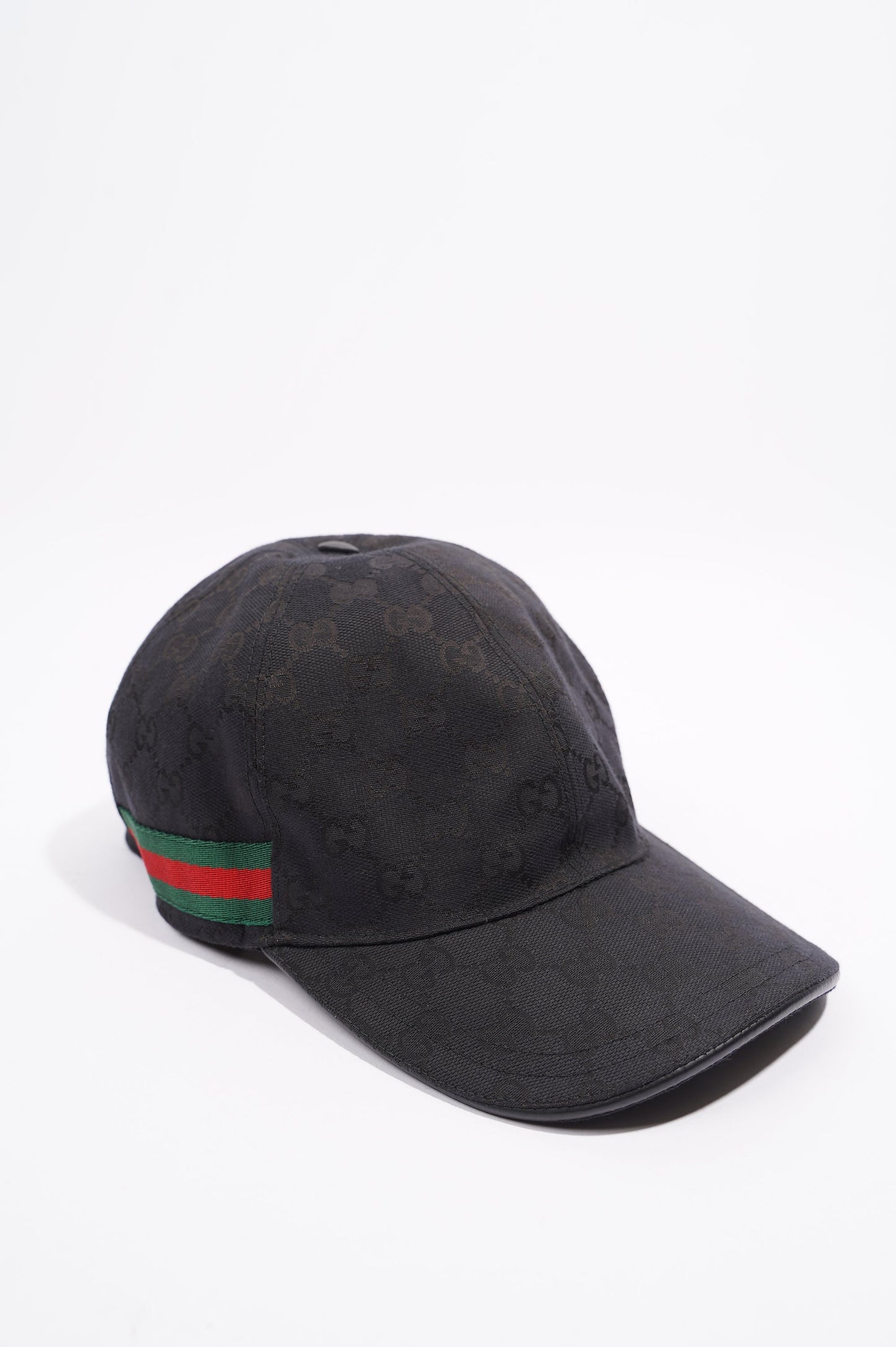 Gucci Web Baseball Hat Black / Green / Red Canvas XL