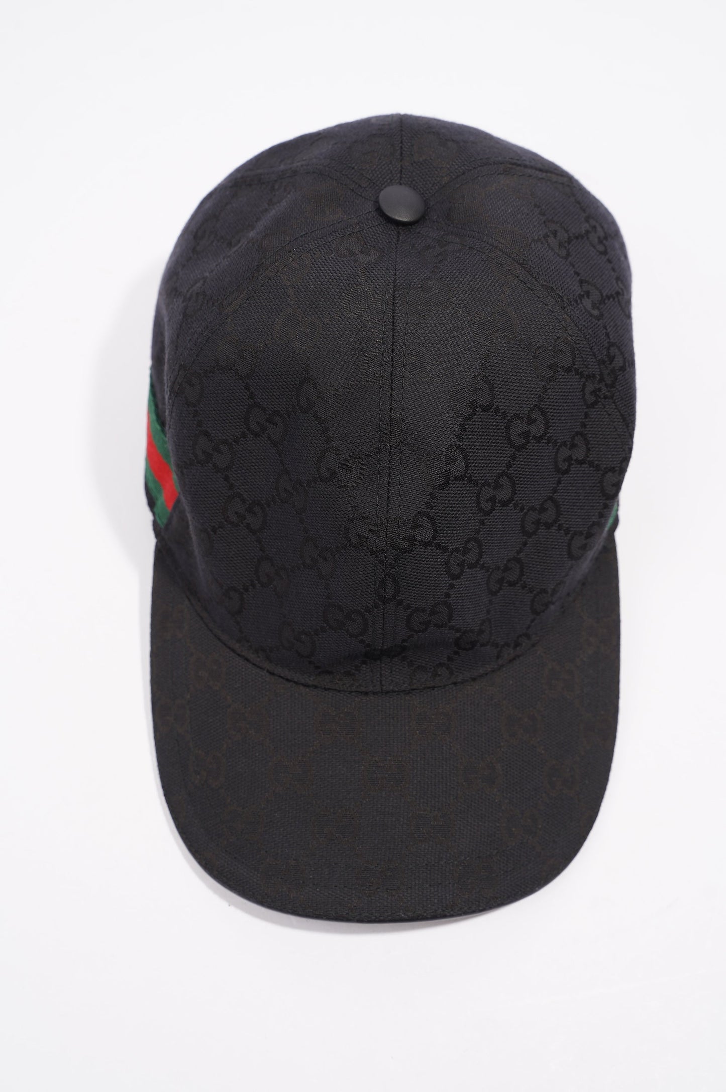 Gucci Web Baseball Hat Black / Green / Red Canvas XL