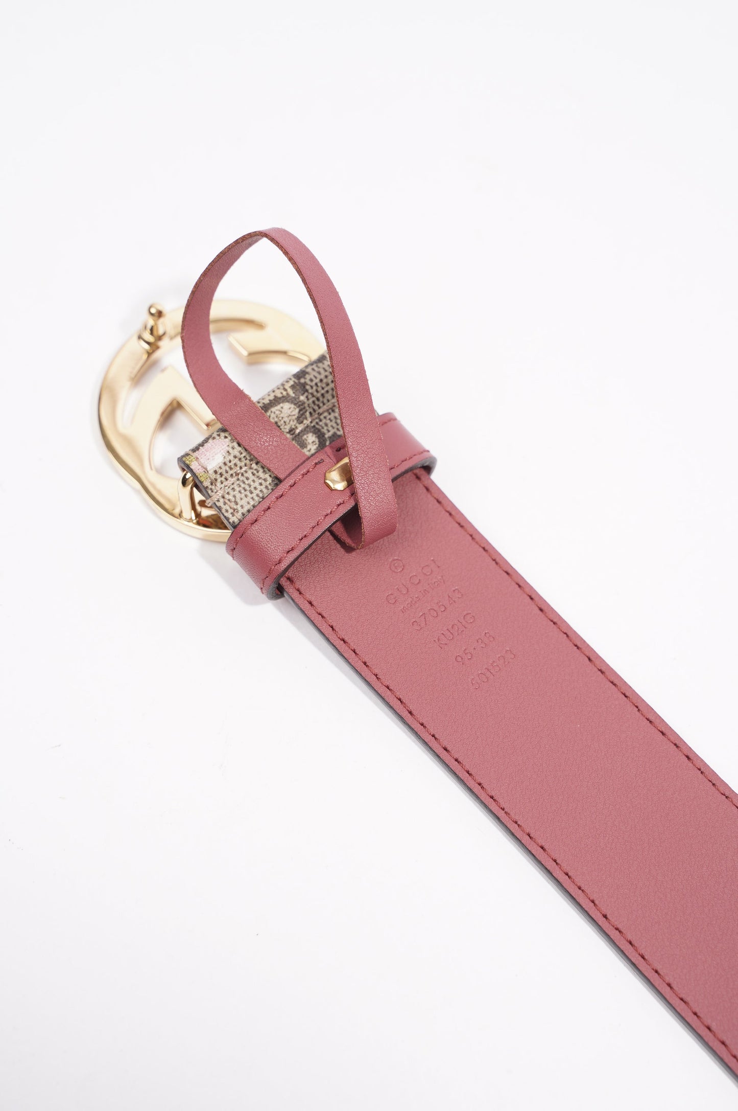 Gucci Interlocking Belt Floral / Supreme Canvas 95cm 38"