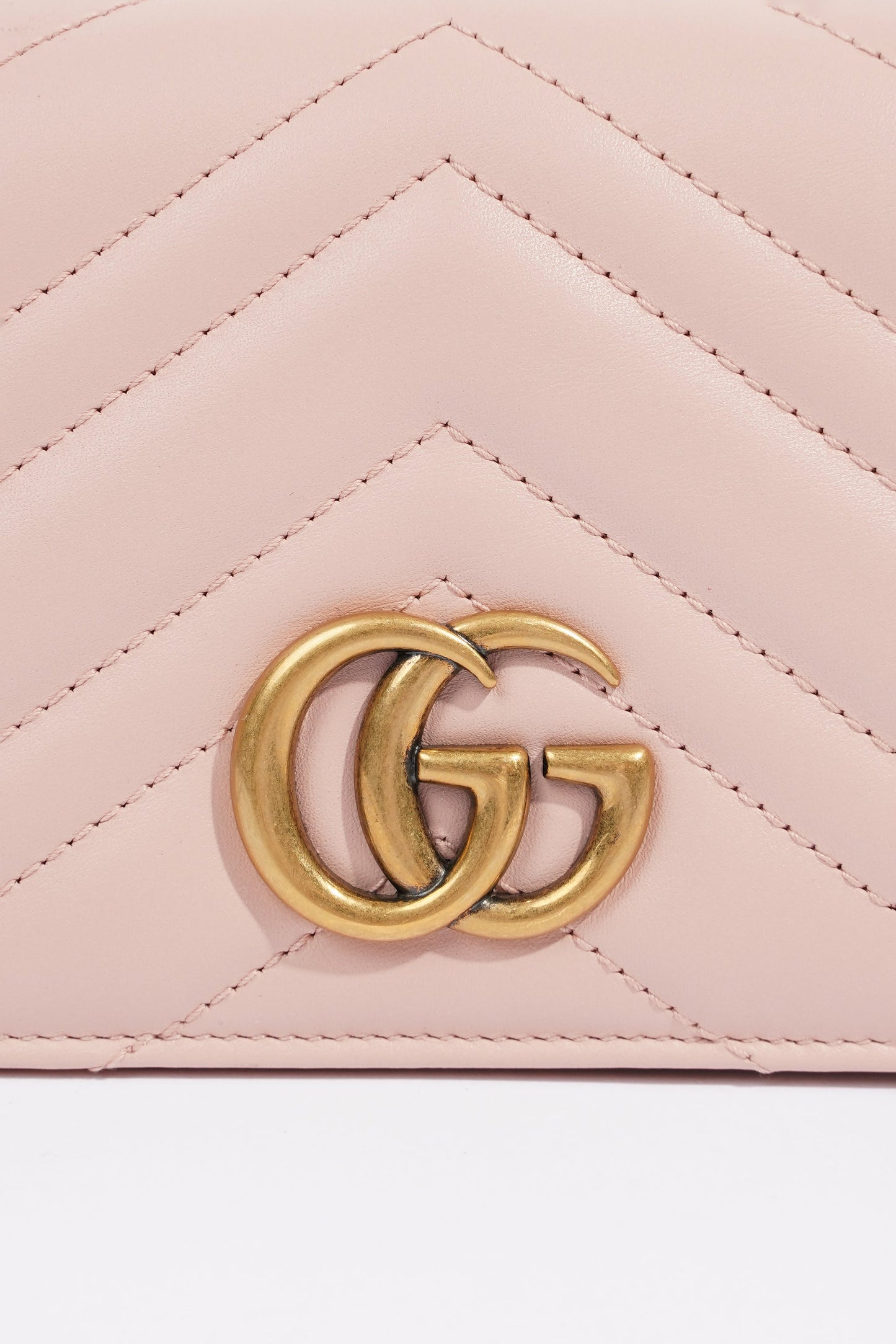 Gucci Marmont Chain Flap Pink Leather Mini