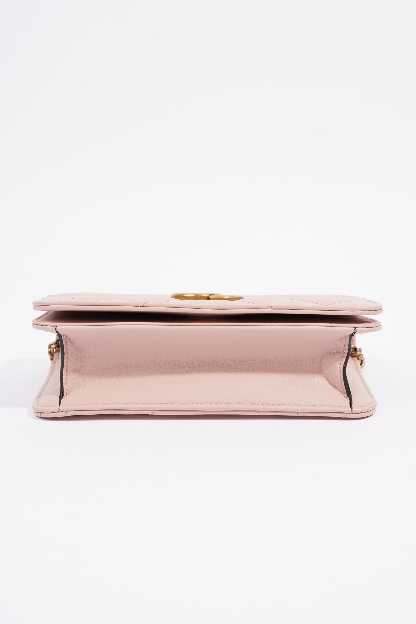 Gucci Marmont Chain Flap Pink Leather Mini