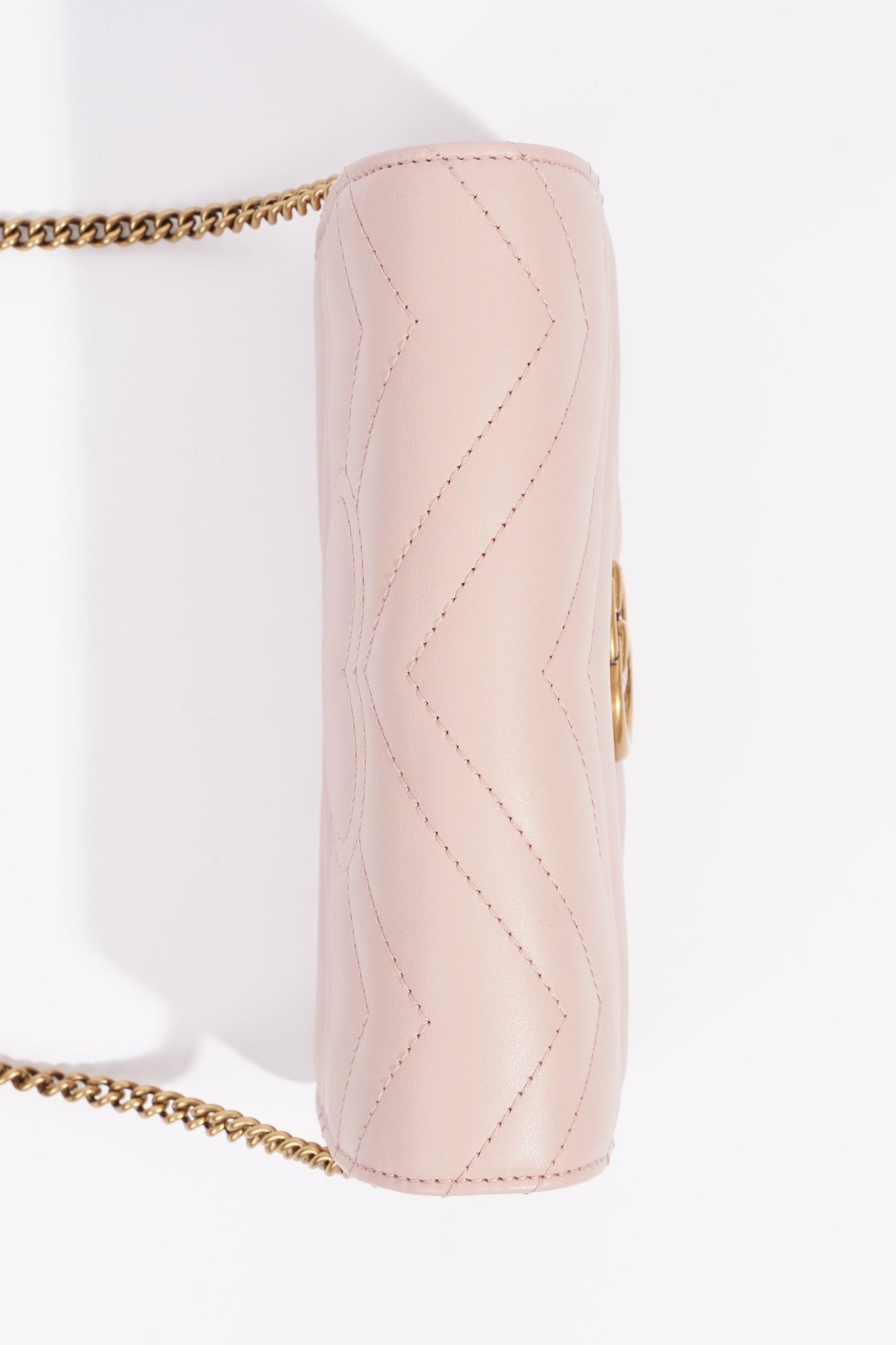 Gucci Marmont Chain Flap Pink Leather Mini