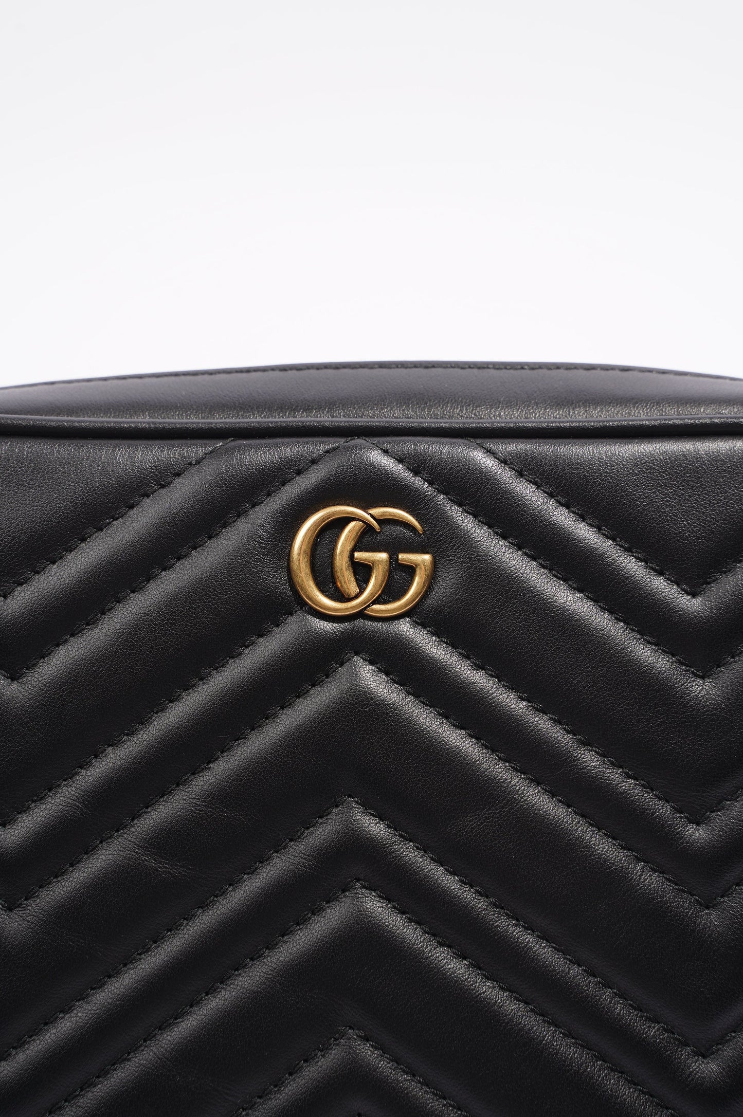 Gucci Marmont Belt Bag Black Matelasse Leather 80cm 32"