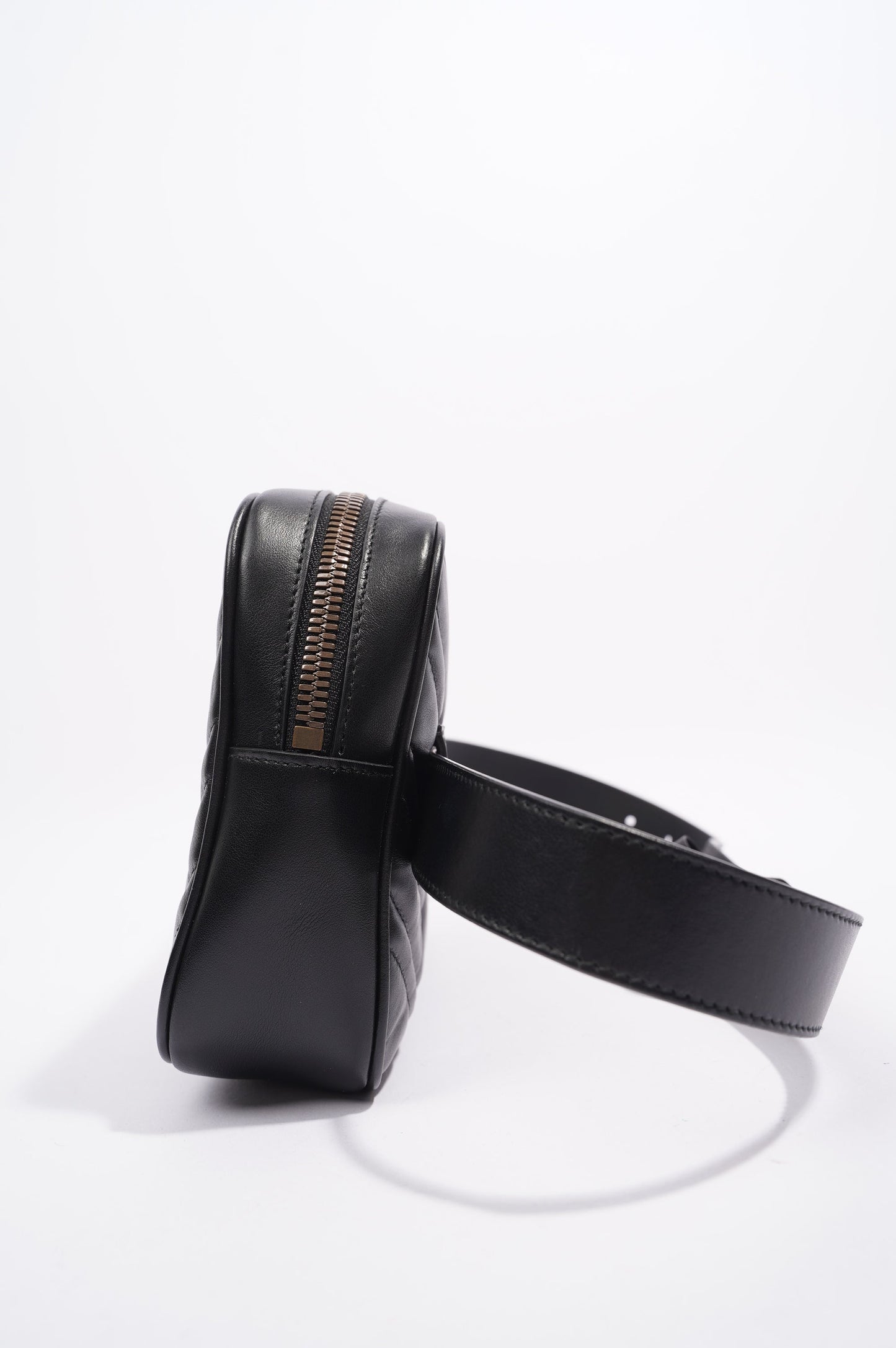 Gucci Marmont Belt Bag Black Matelasse Leather 80cm 32"