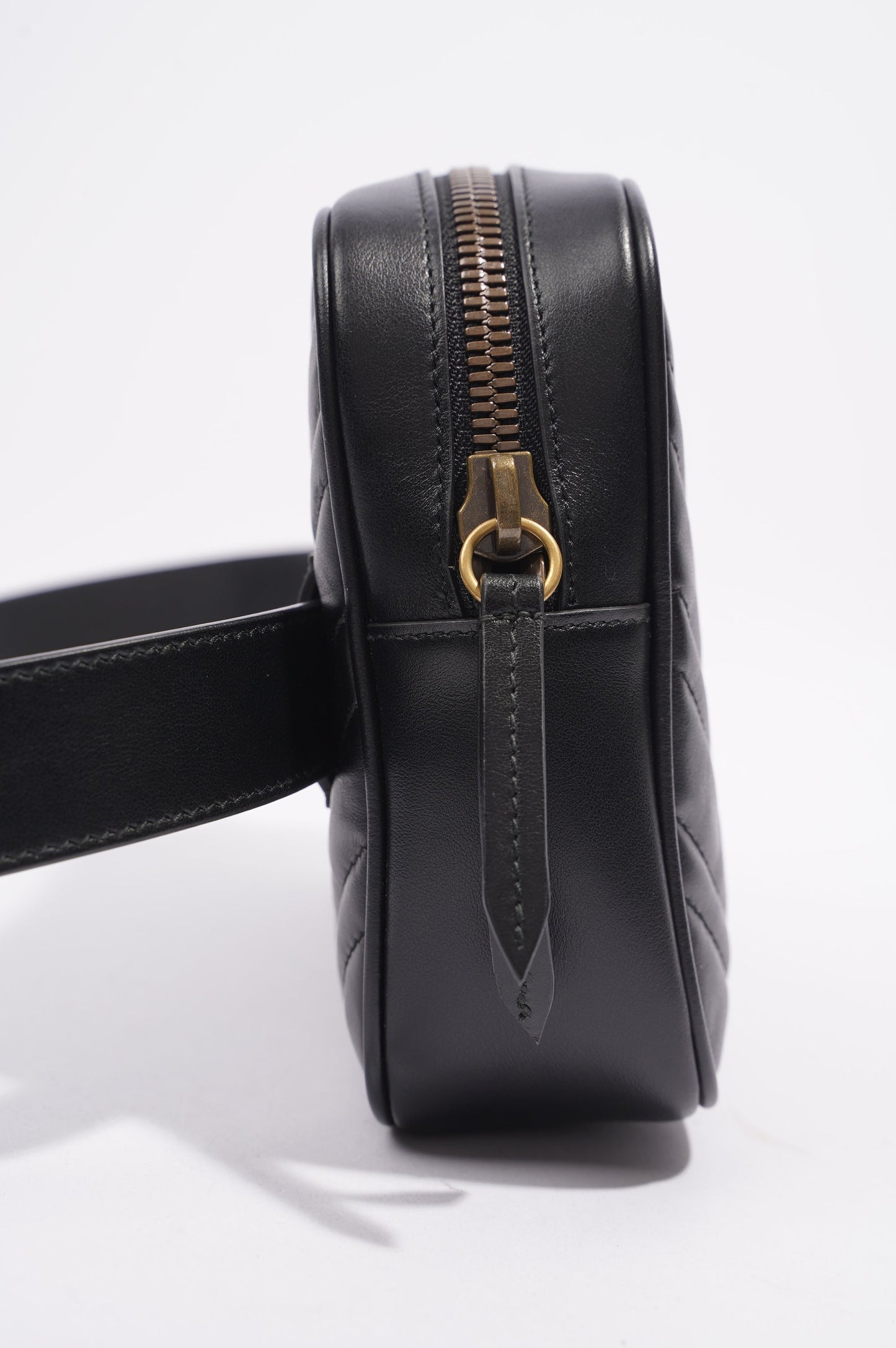 Gucci Marmont Belt Bag Black Matelasse Leather 80cm 32"