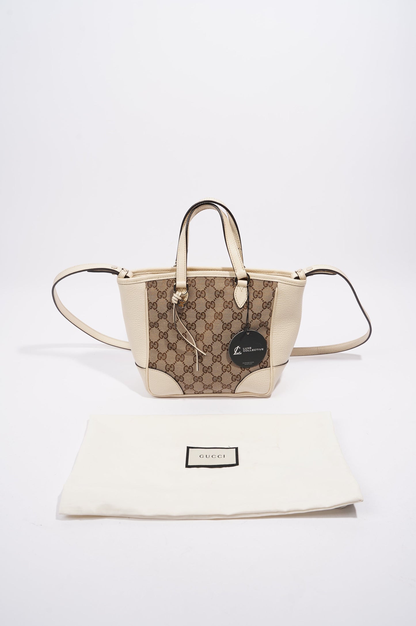 Gucci Bree GG Bag White and monogram Canvas Small
