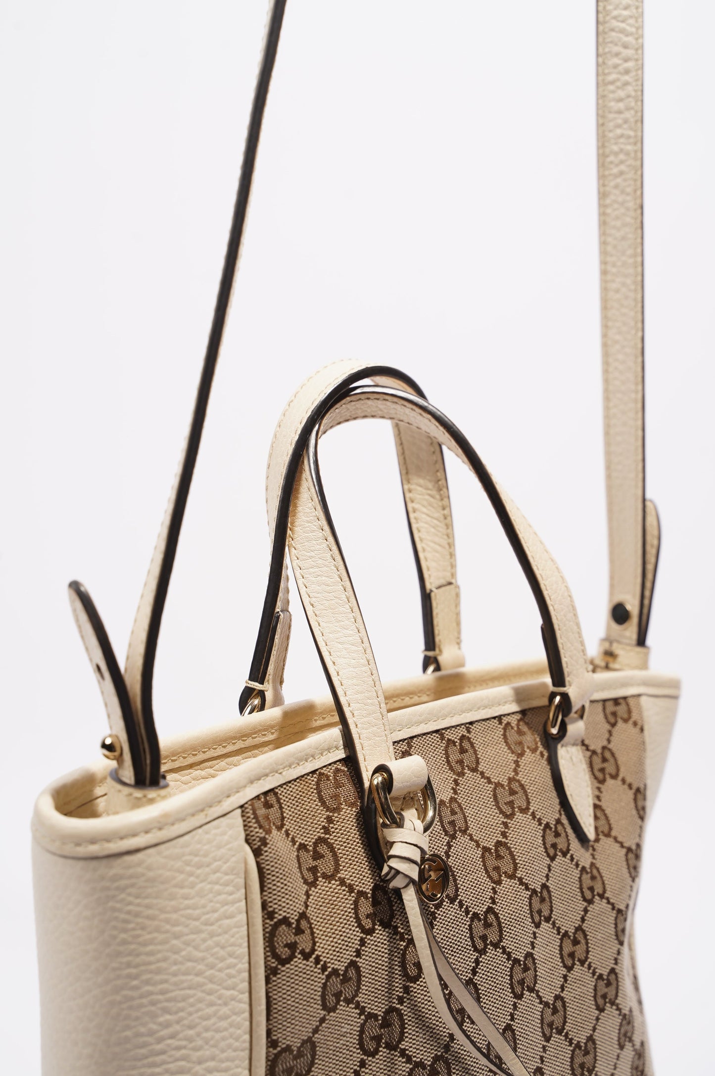 Gucci Bree GG Bag White and monogram Canvas Small