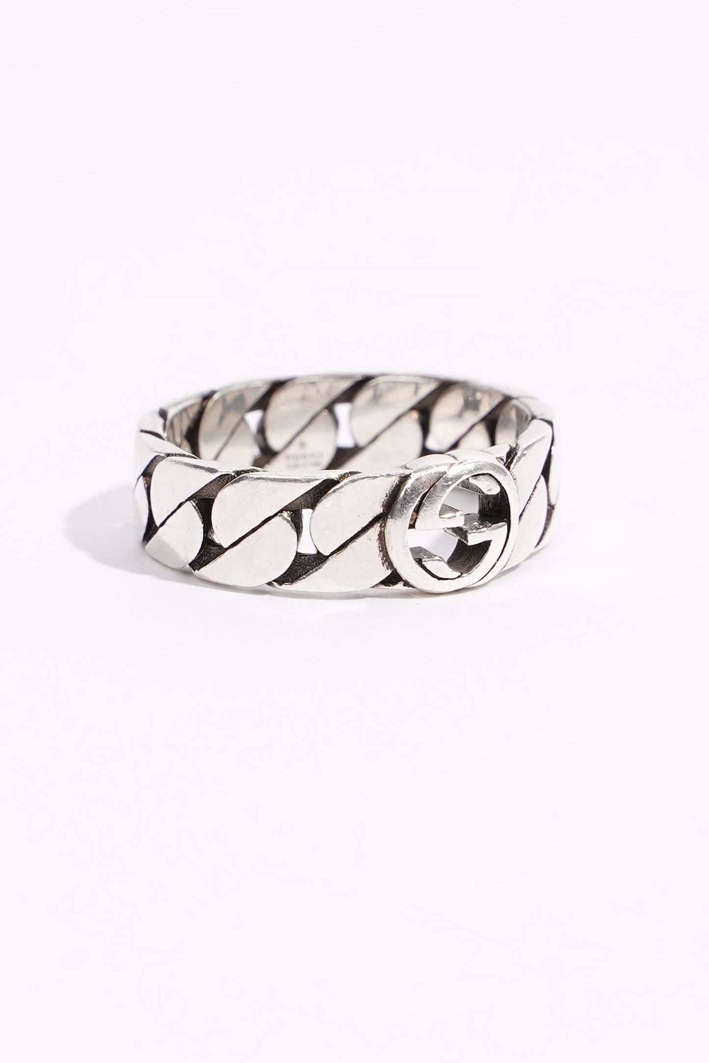 Gucci Interlocking GG Ring Silver Silver Sterling Small