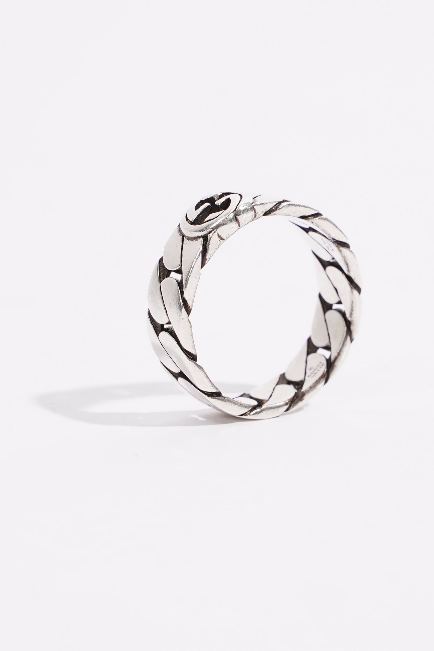 Gucci Interlocking GG Ring Silver Silver Sterling Small