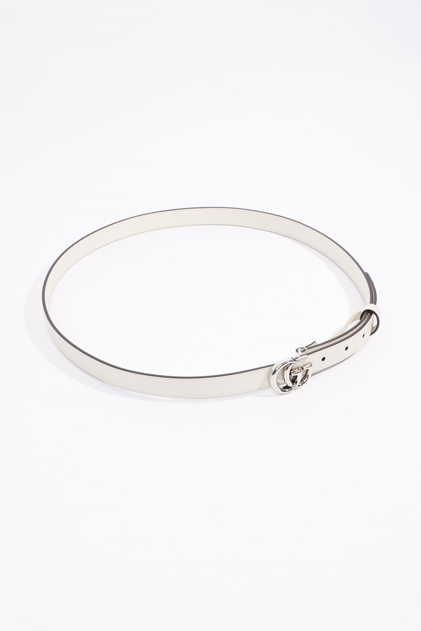 Gucci Marmont Belt White Leather 95cm