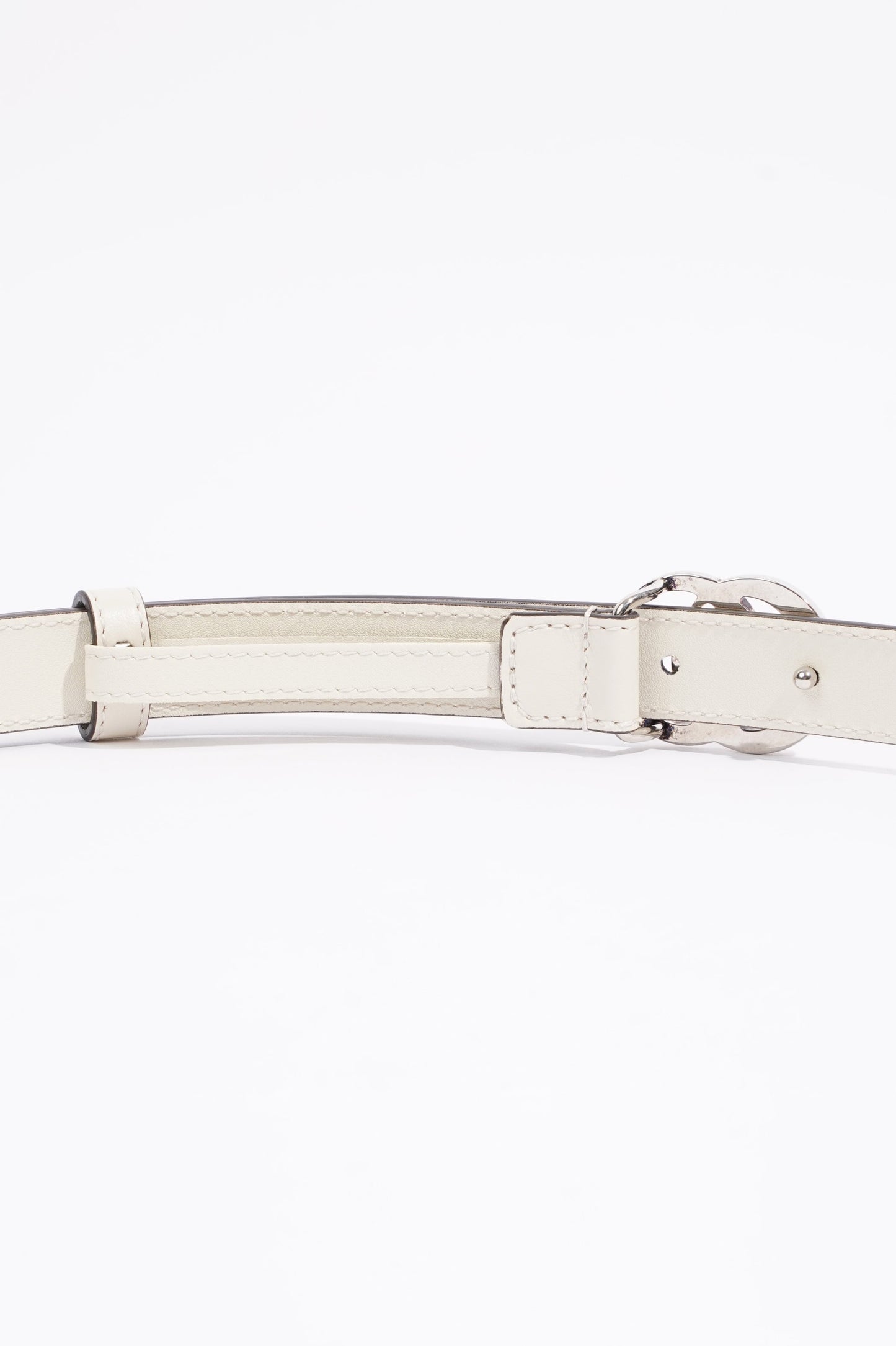 Gucci Marmont Belt White Leather 95cm