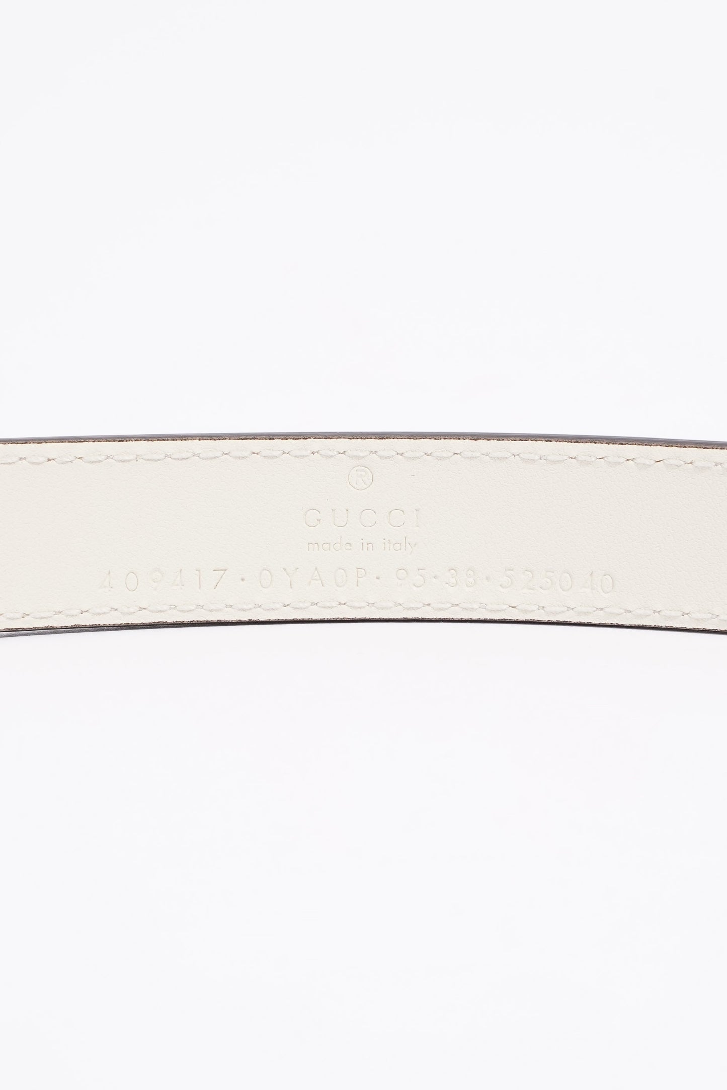 Gucci Marmont Belt White Leather 95cm