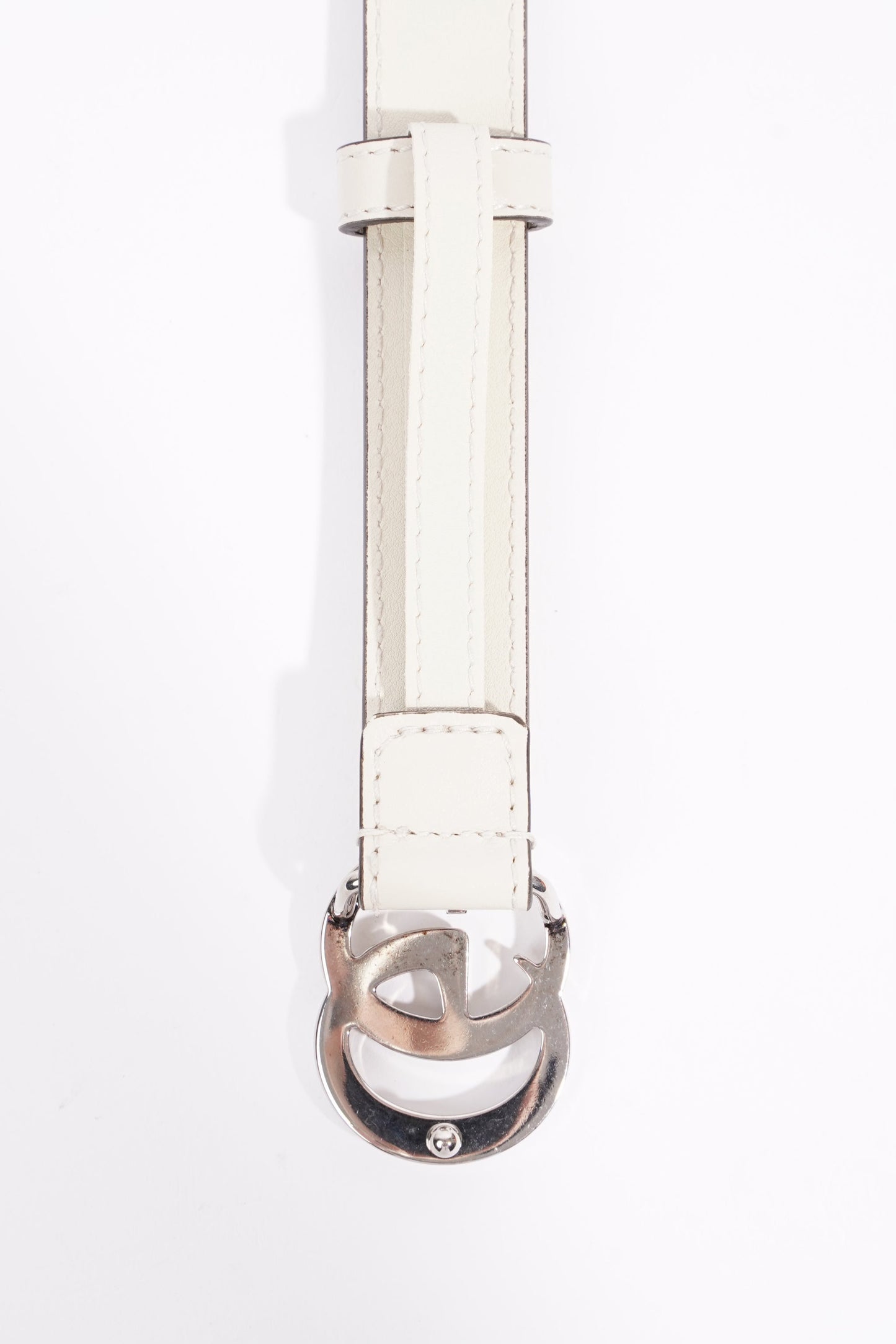 Gucci Marmont Belt White Leather 95cm
