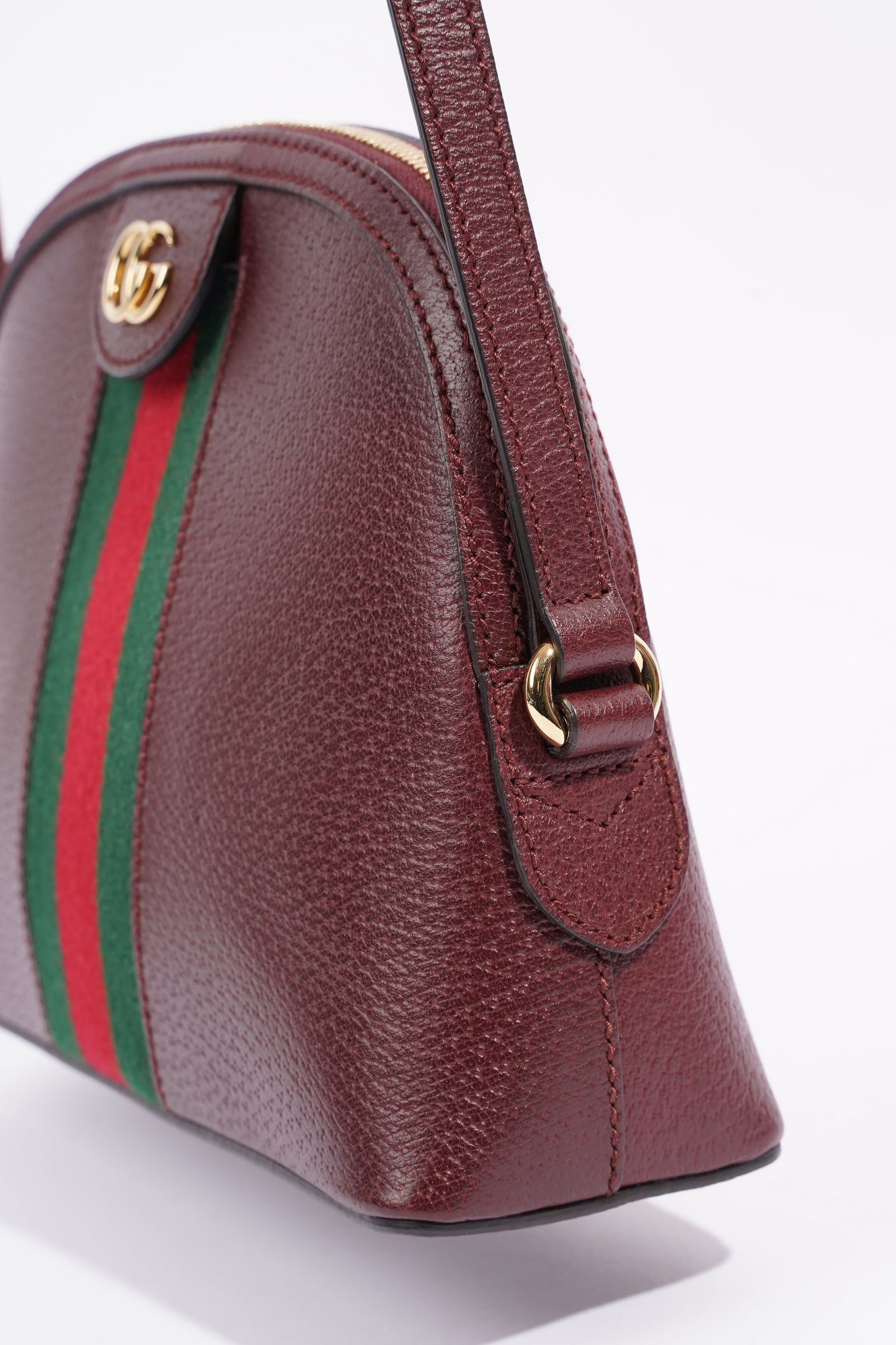 Gucci Ophidia GG Shoulder Bag Wine / Green / Red Leather