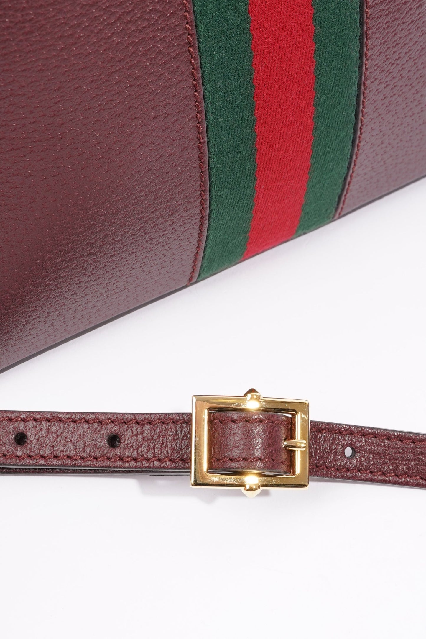 Gucci Ophidia GG Shoulder Bag Wine / Green / Red Leather