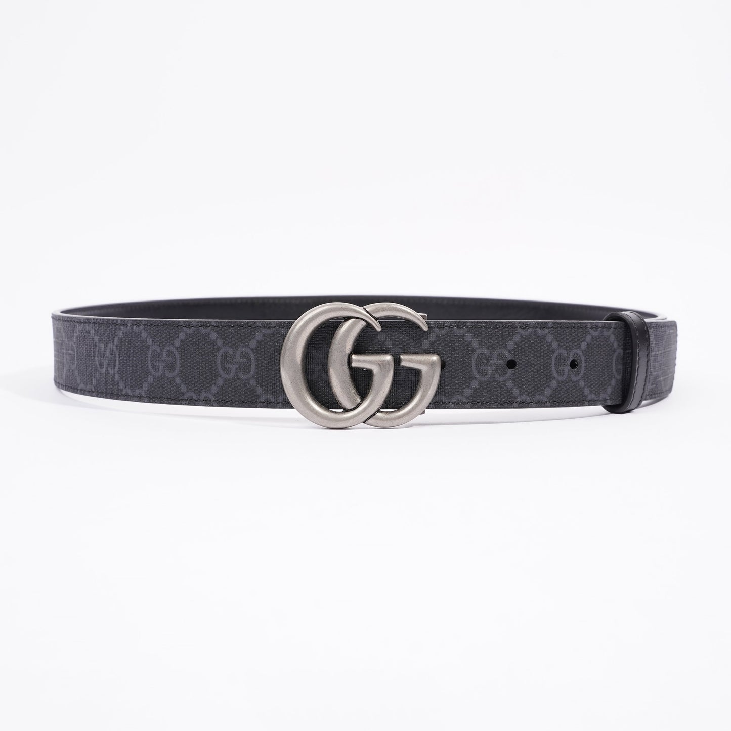 Gucci GG Marmont Reversible Belt Black GG Supreme Canvas 85cm 34"