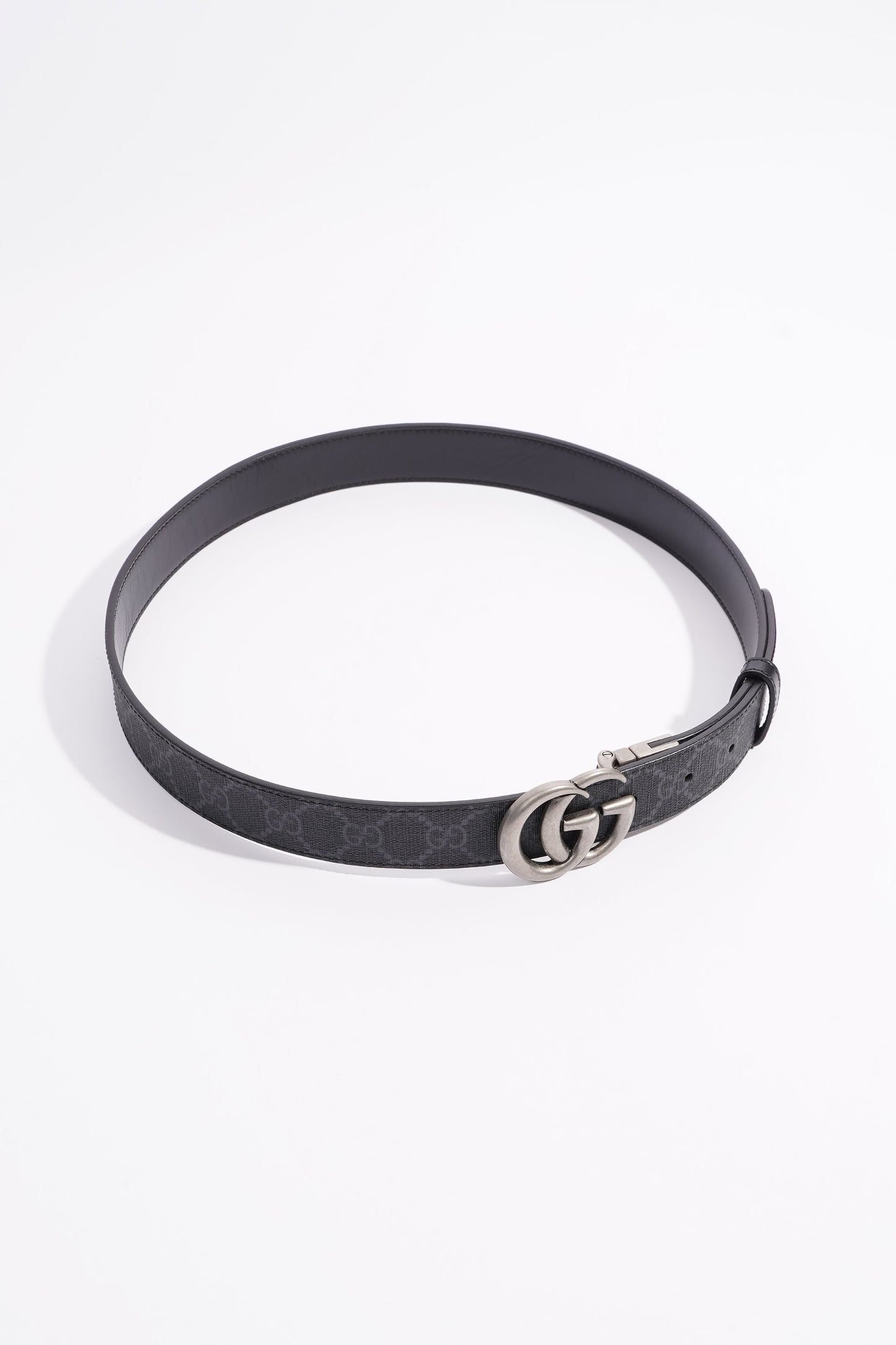 Gucci GG Marmont Reversible Belt Black GG Supreme Canvas 85cm 34"