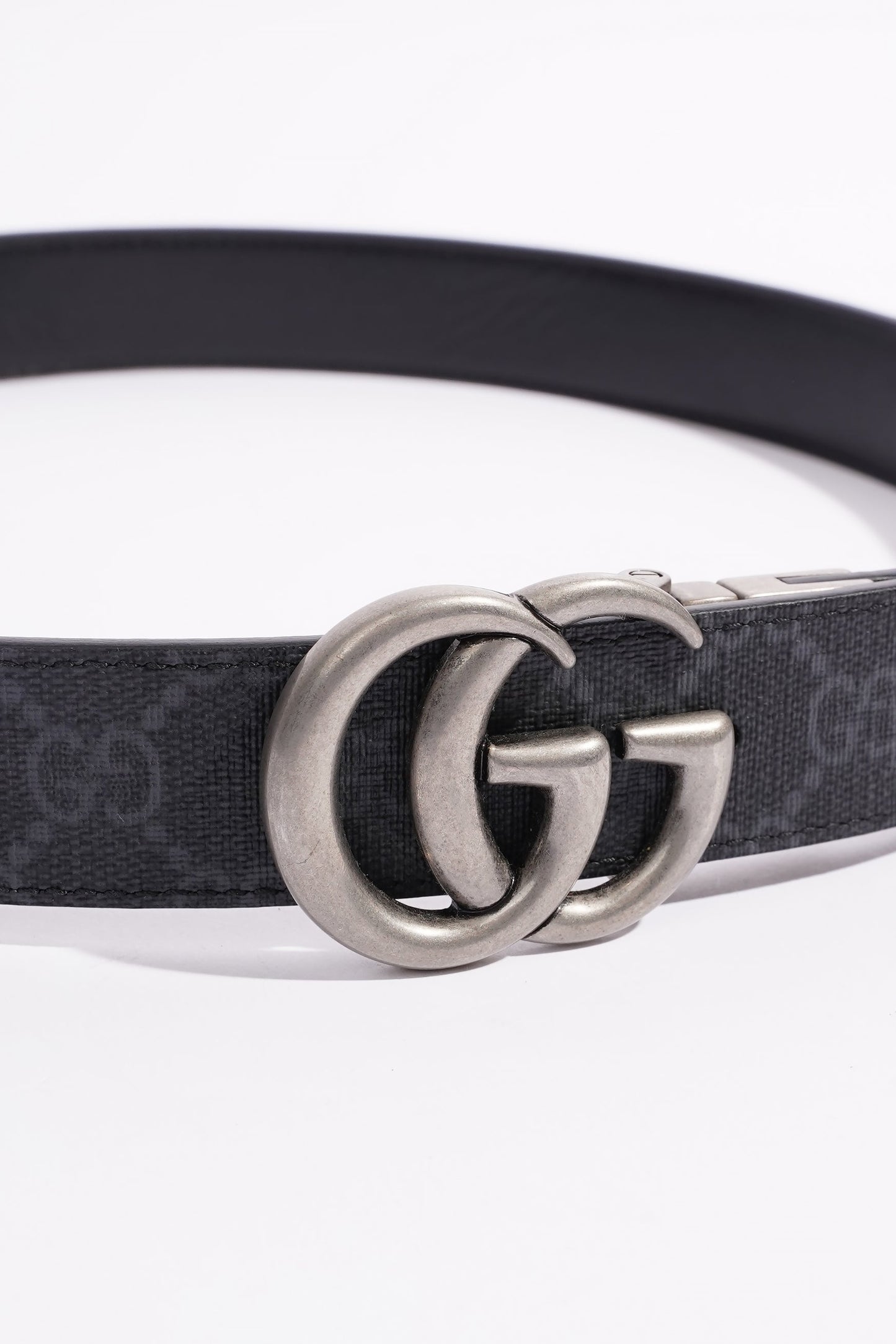 Gucci GG Marmont Reversible Belt Black GG Supreme Canvas 85cm 34"