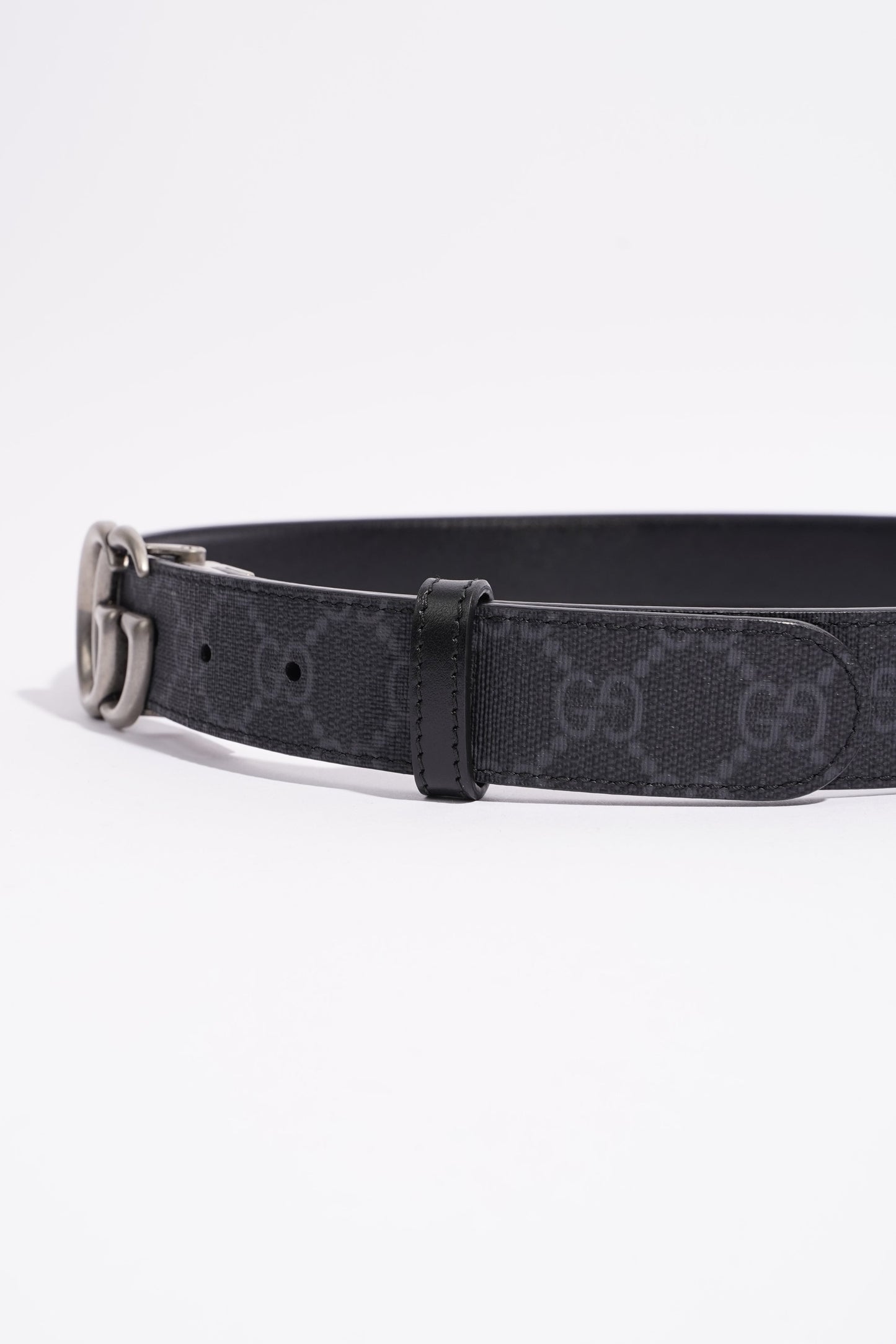 Gucci GG Marmont Reversible Belt Black GG Supreme Canvas 85cm 34"