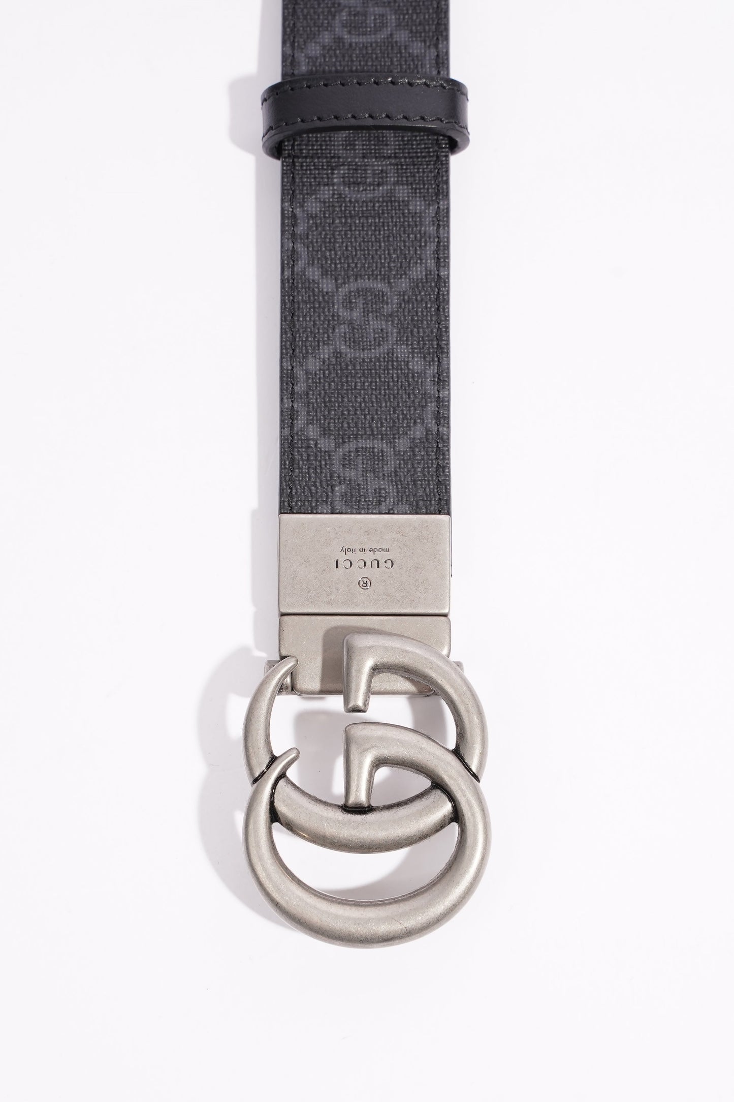 Gucci GG Marmont Reversible Belt Black GG Supreme Canvas 85cm 34"