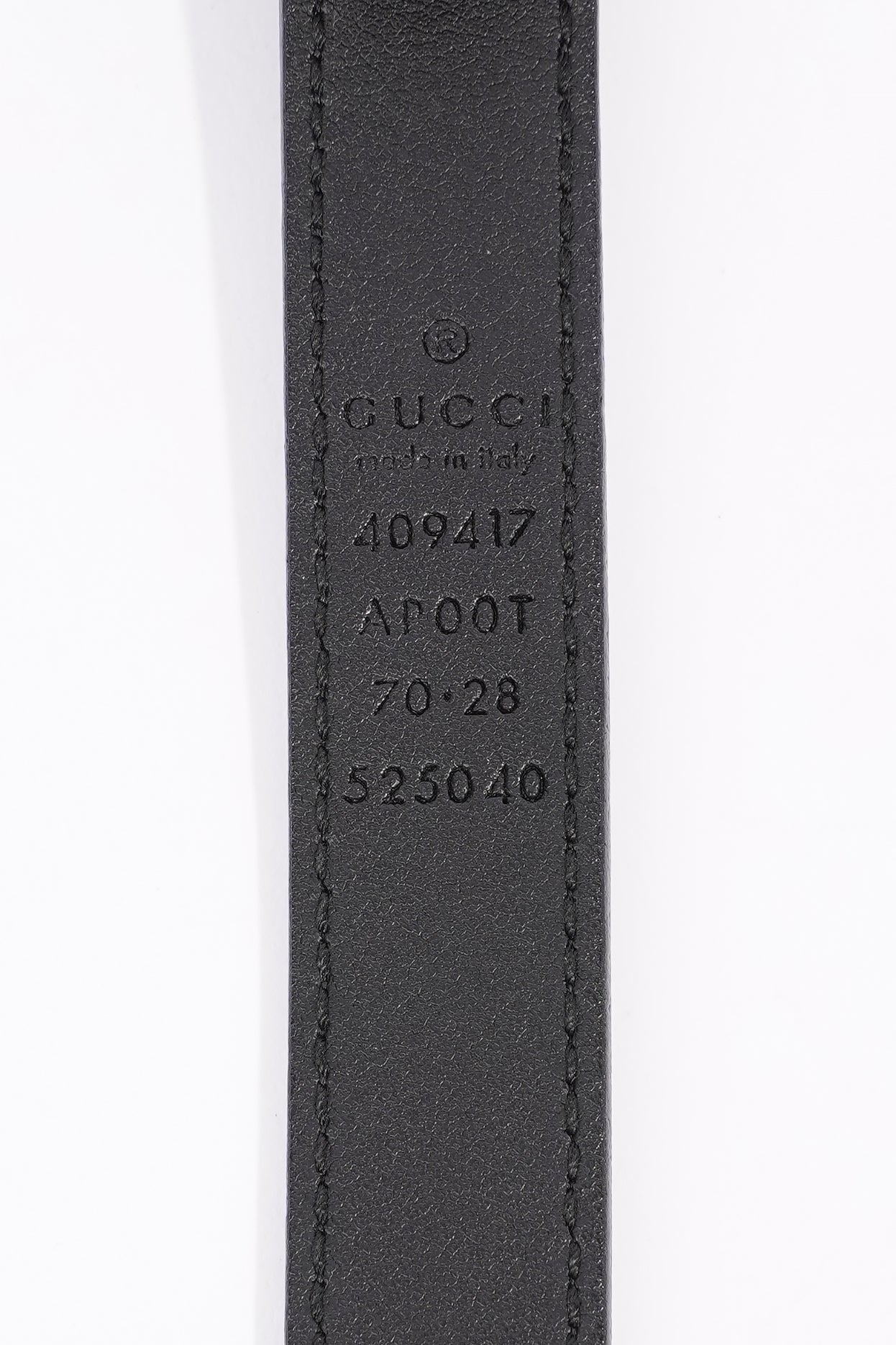 Gucci Marmont Belt Black Leather 70cm