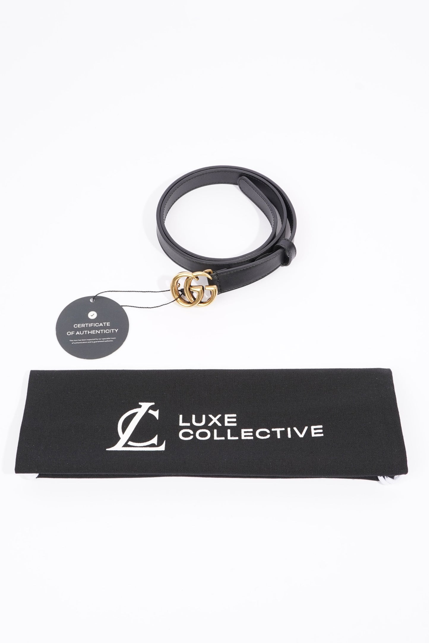 Gucci Marmont Belt Black Leather 70cm