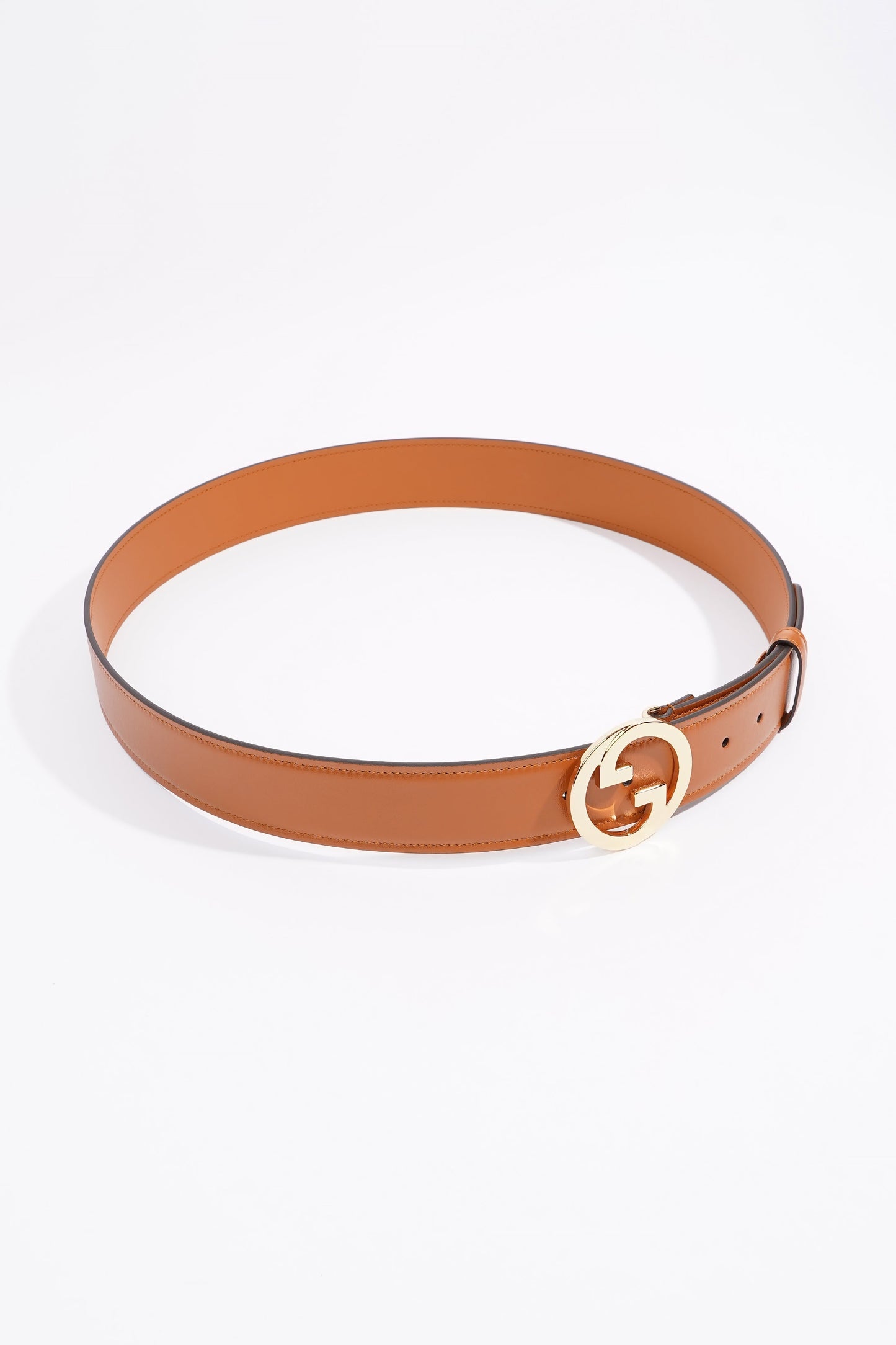 Gucci Interlock GG Belt Tan Leather 100cm