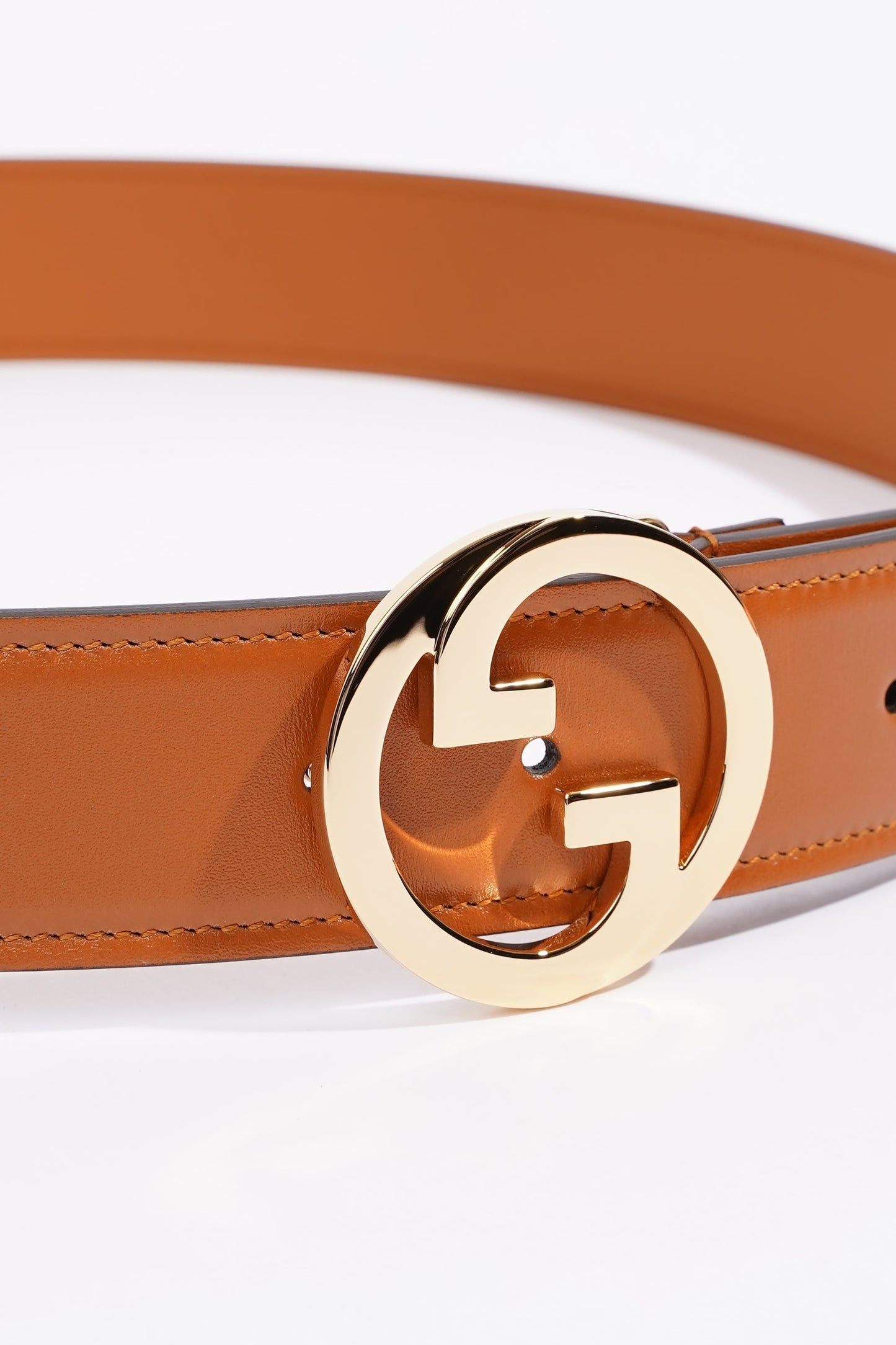 Gucci Interlock GG Belt Tan Leather 100cm