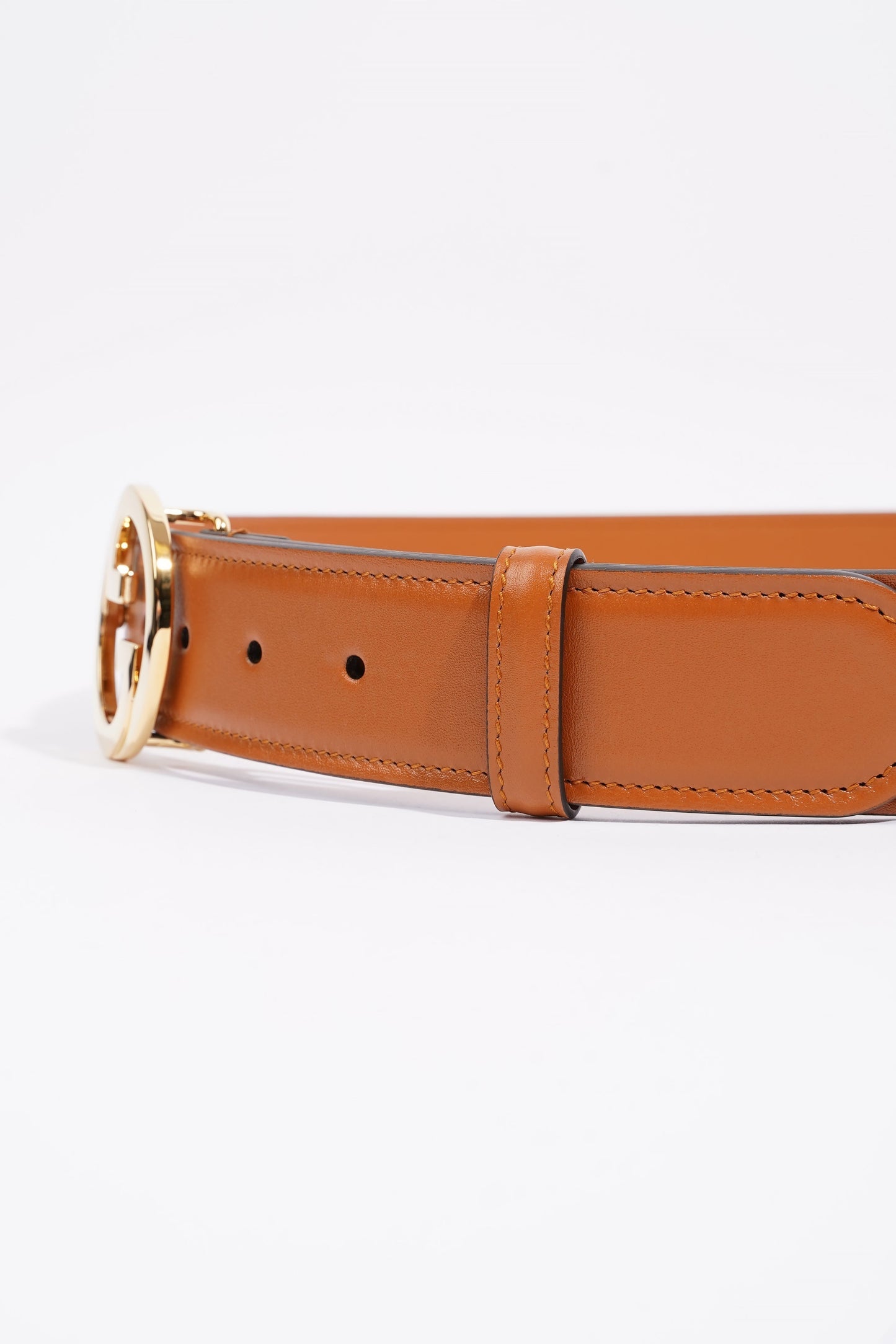 Gucci Interlock GG Belt Tan Leather 100cm