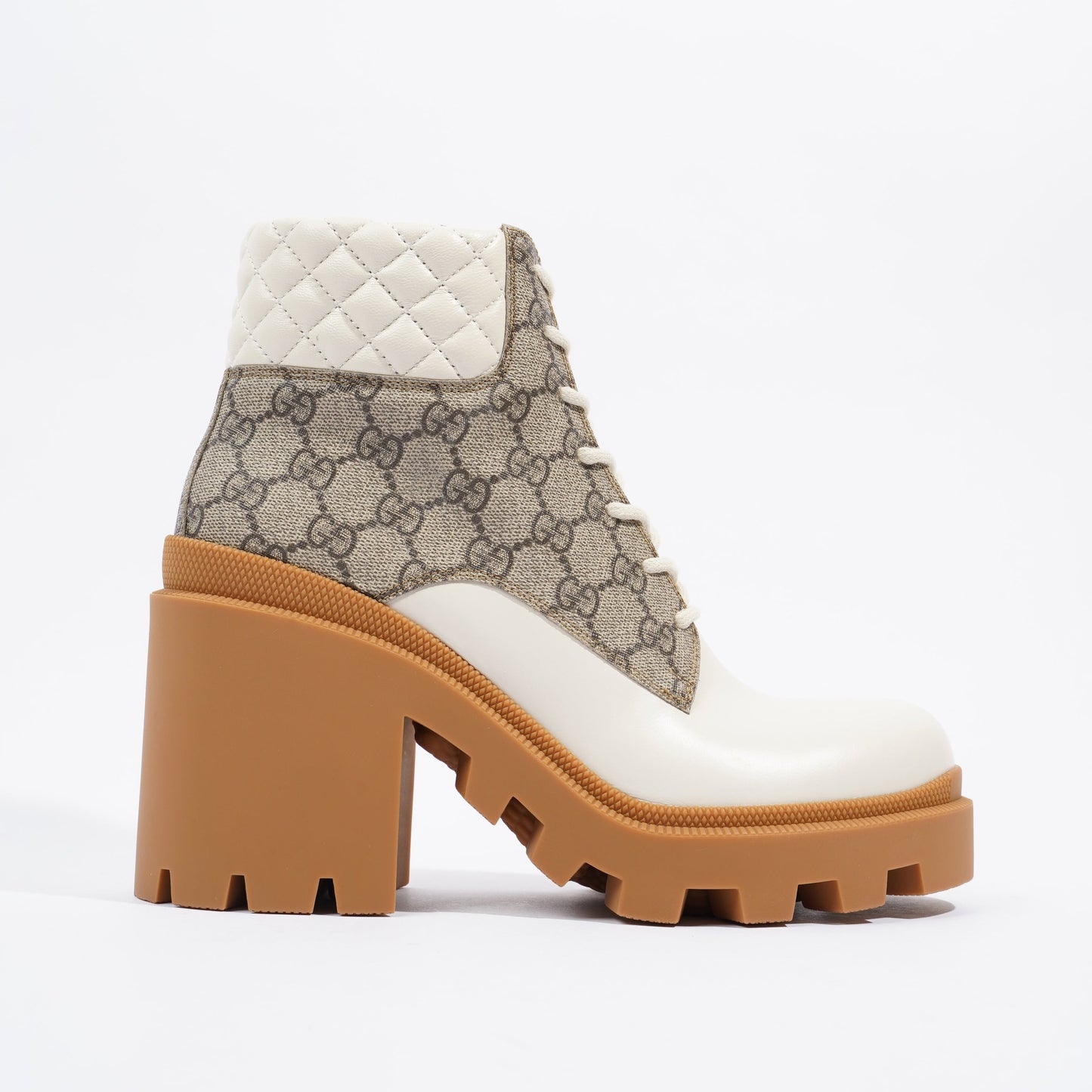 Gucci GG Ankle Boot White / Supreme Leather EU 41 UK 8