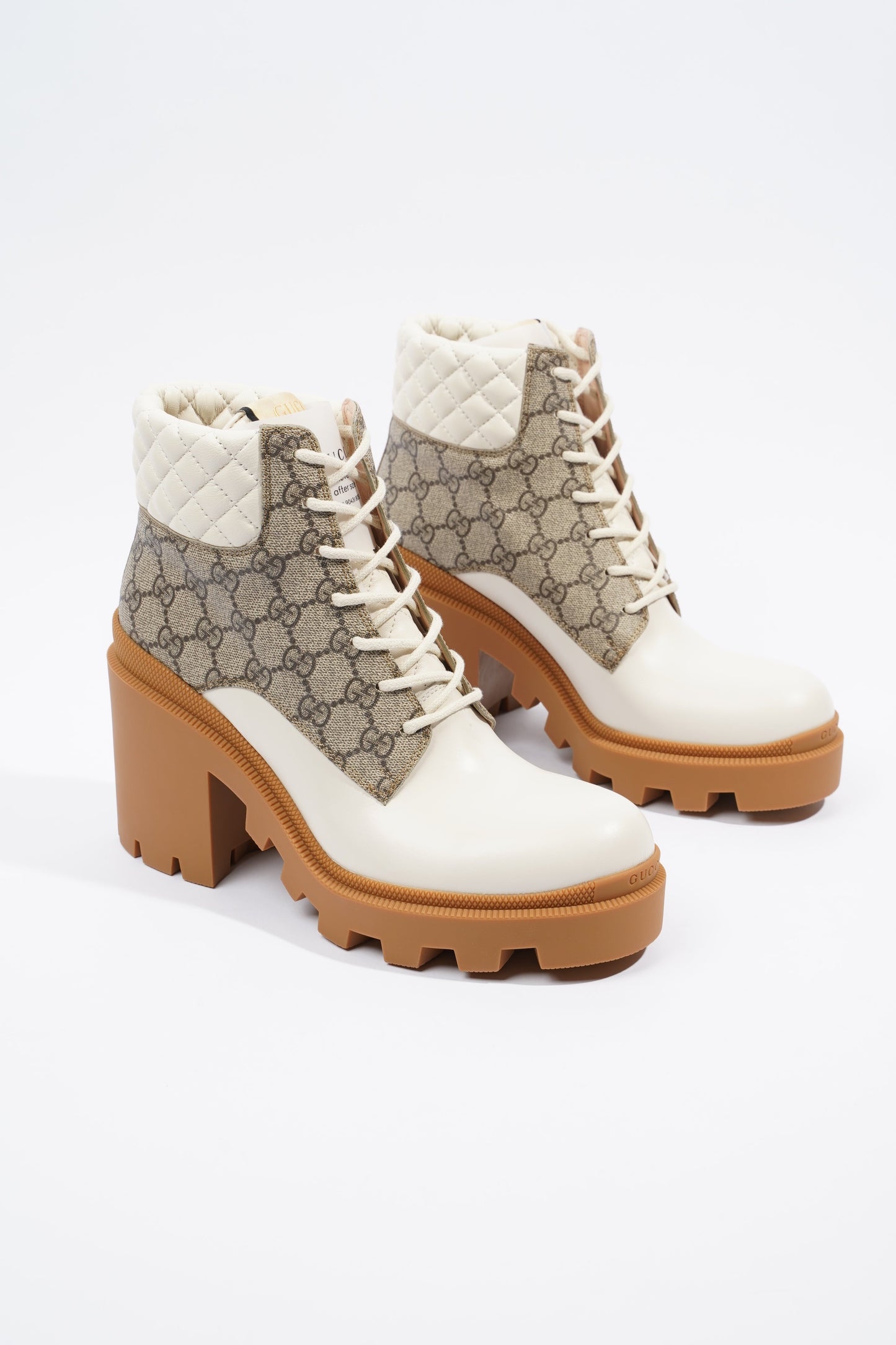 Gucci GG Ankle Boot White / Supreme Leather EU 41 UK 8
