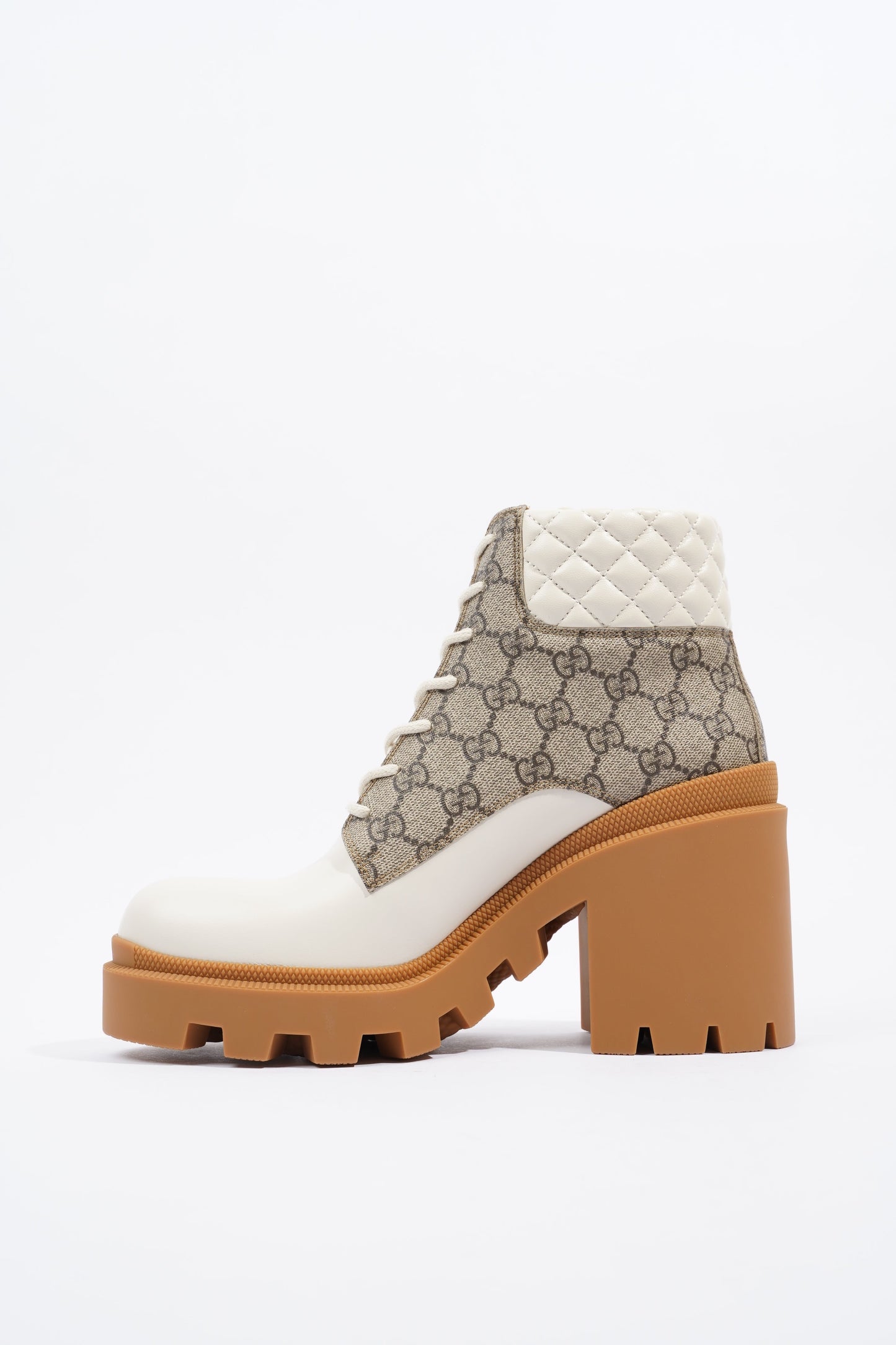 Gucci GG Ankle Boot White / Supreme Leather EU 41 UK 8