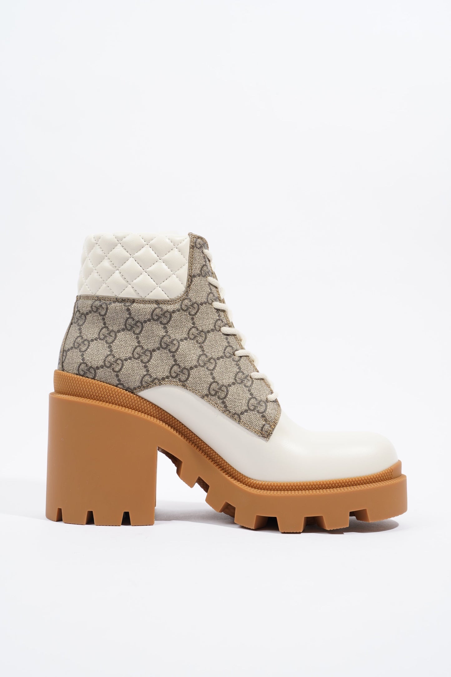Gucci GG Ankle Boot White / Supreme Leather EU 41 UK 8