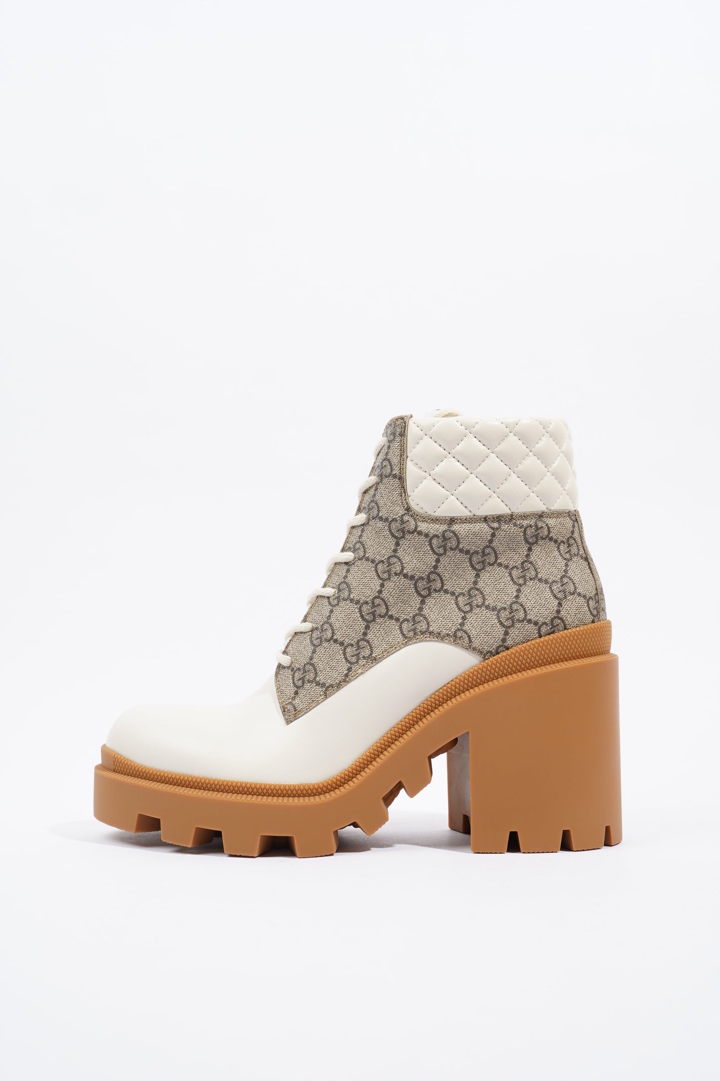 Gucci GG Ankle Boot White / Supreme Leather EU 41 UK 8