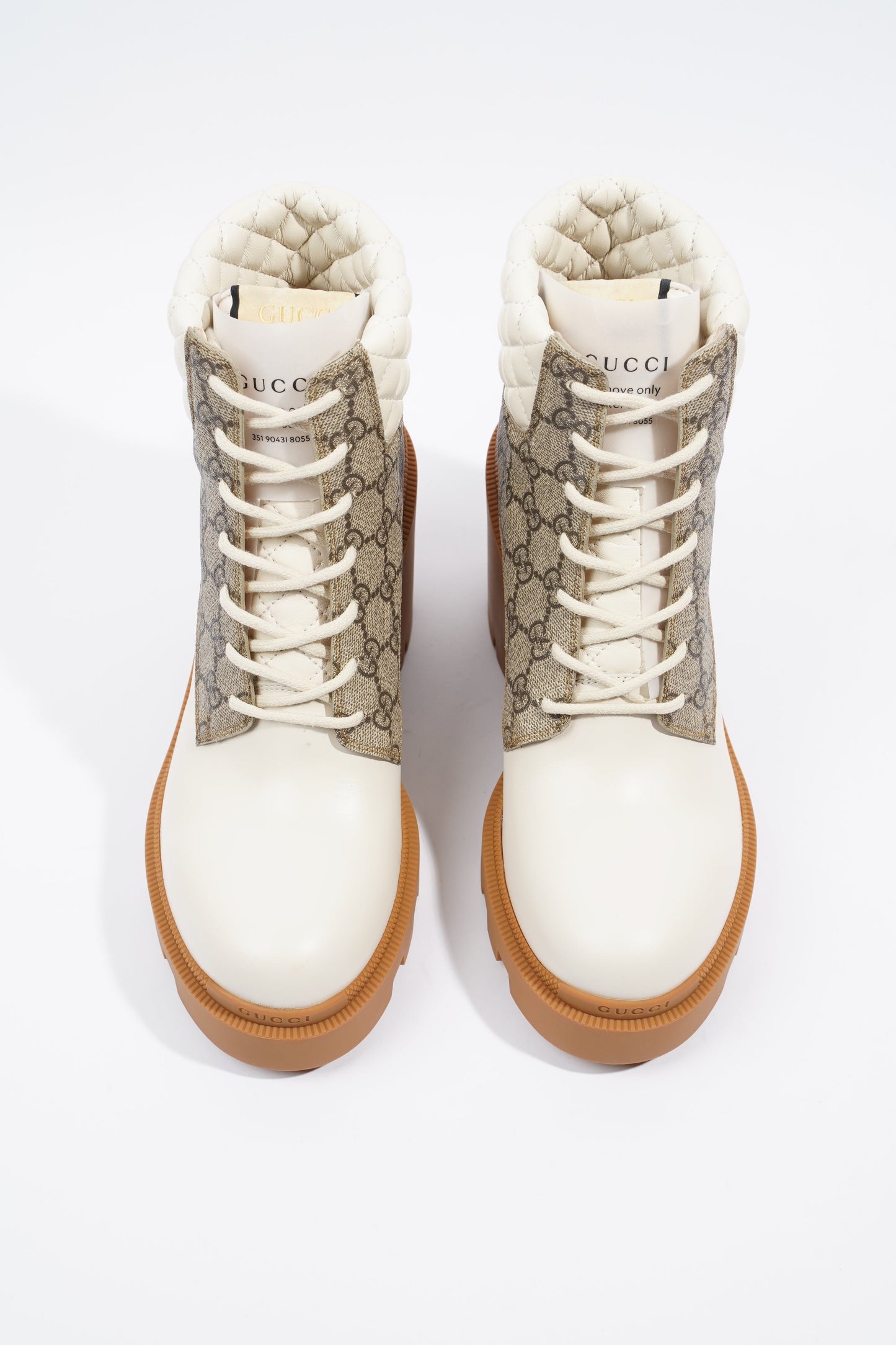 Gucci GG Ankle Boot White / Supreme Leather EU 41 UK 8