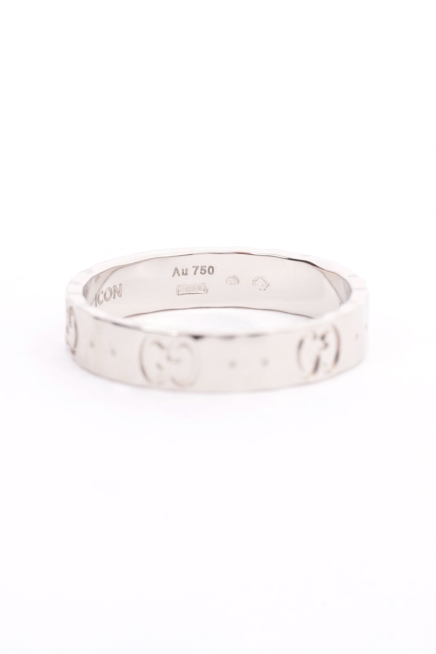 Gucci Hammered ring band silver White Gold