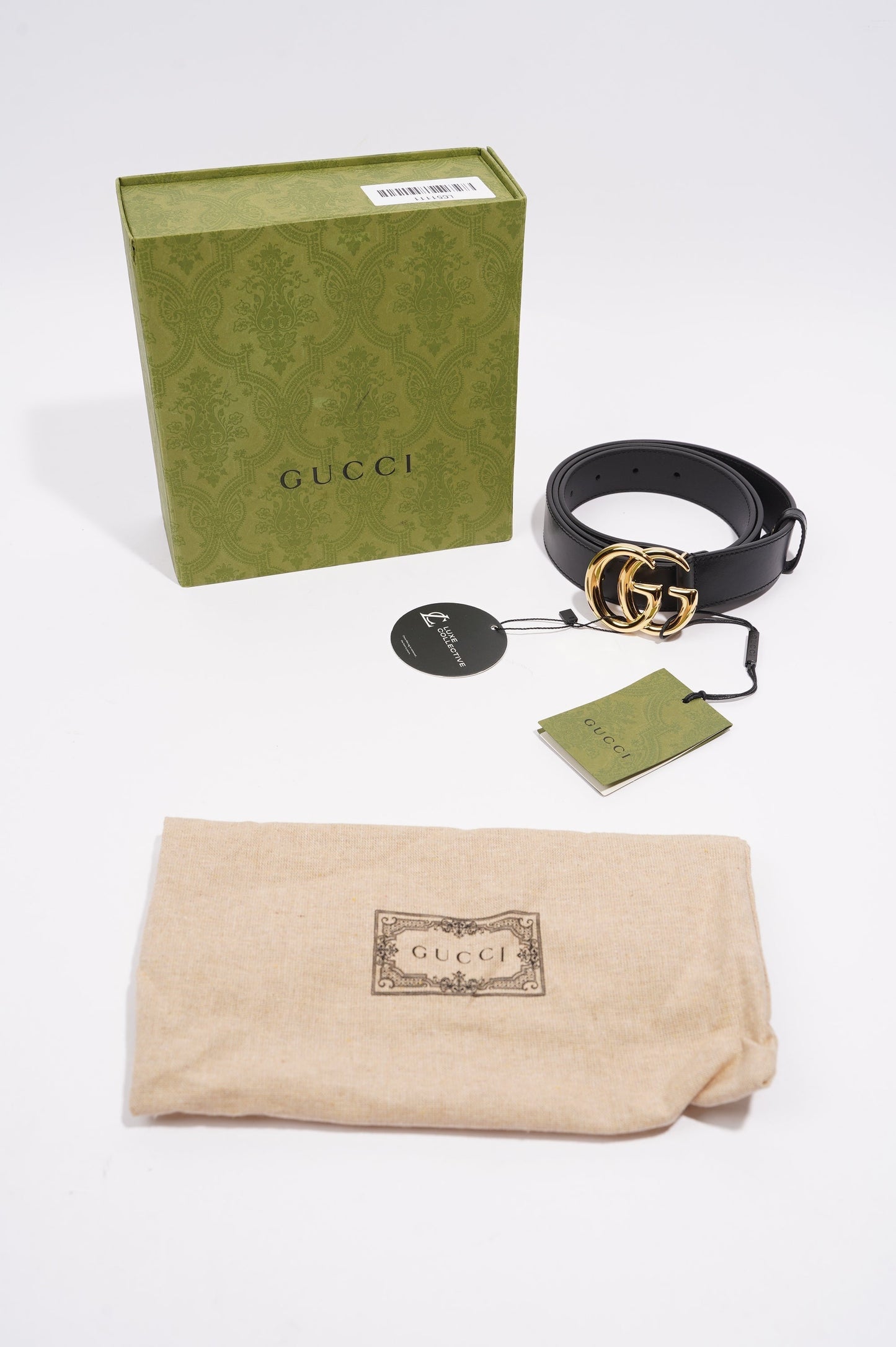 Gucci Marmont Belt Black Leather 100cm