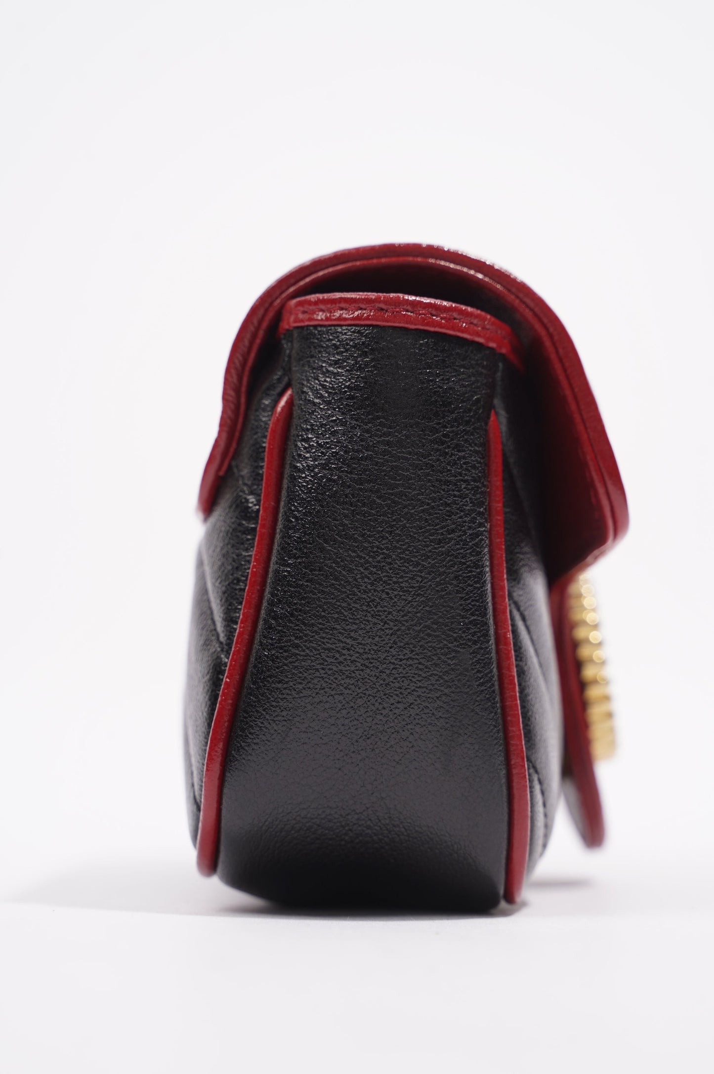 Gucci Torchon GG Marmont Black Leather Super Mini