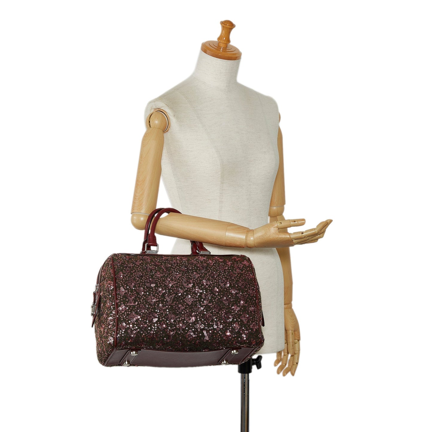Burgundy Louis Vuitton Monogram Sunshine Express Speedy 30 Boston Bag