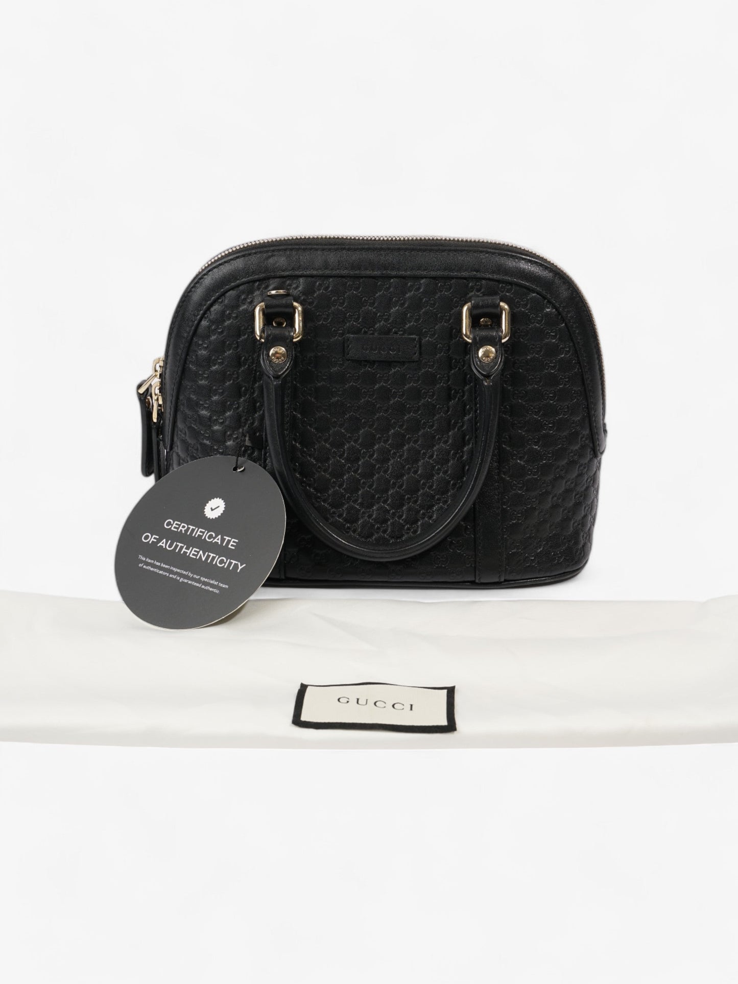 Gucci Guccisima Dome Black Leather Small