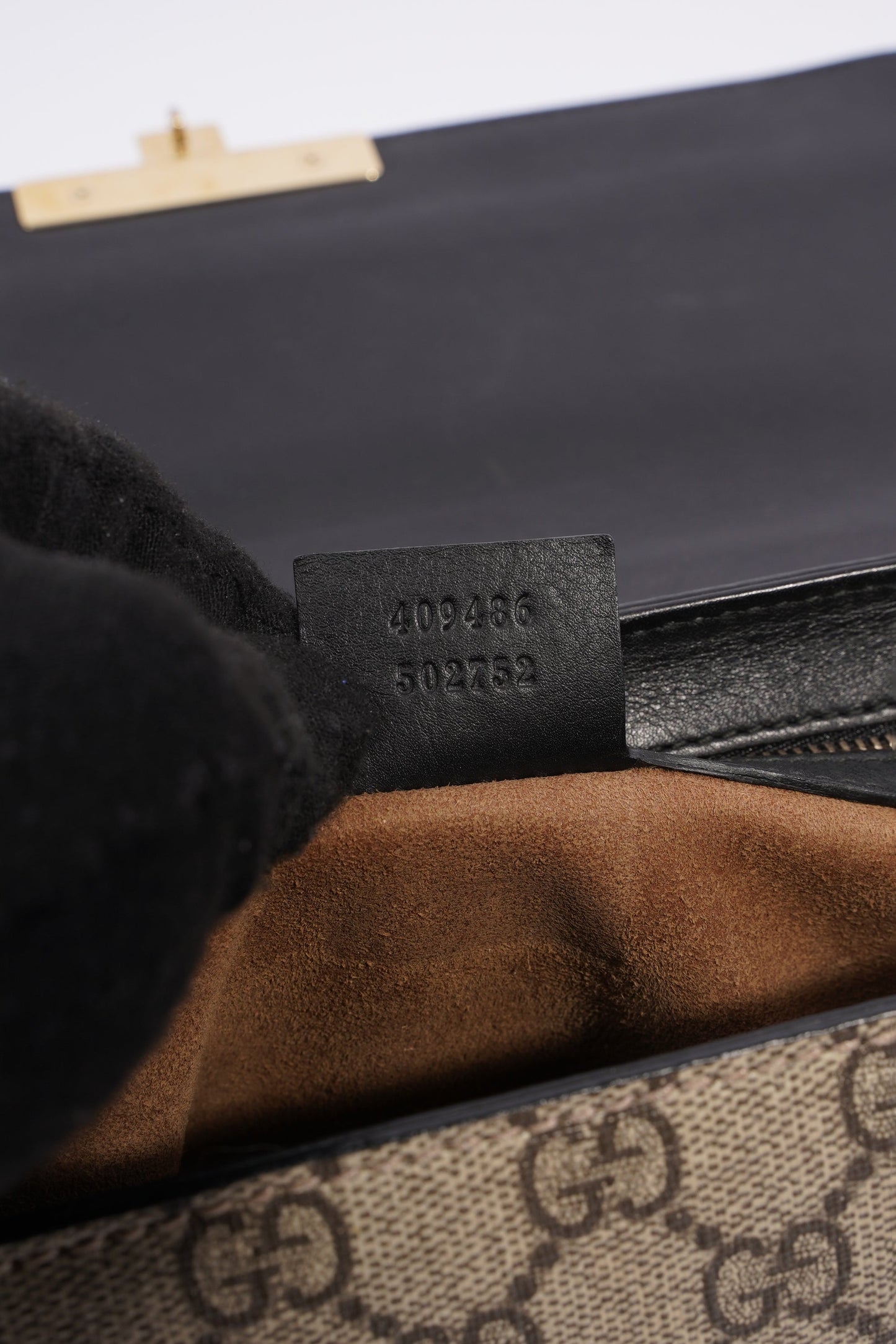 Gucci Padlock Bag Supreme / Black Coated Canvas Medium