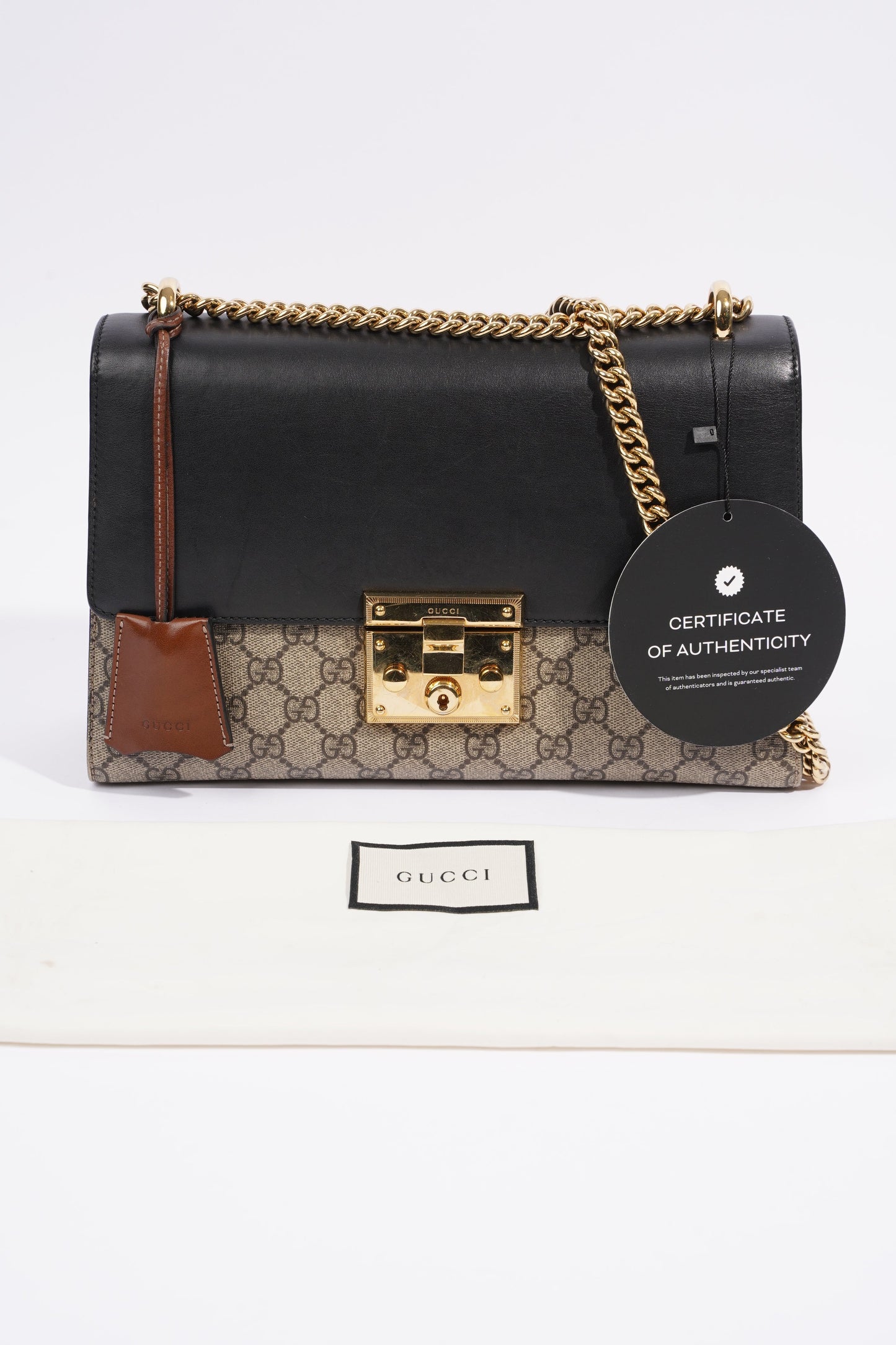 Gucci Padlock Bag Supreme / Black Coated Canvas Medium