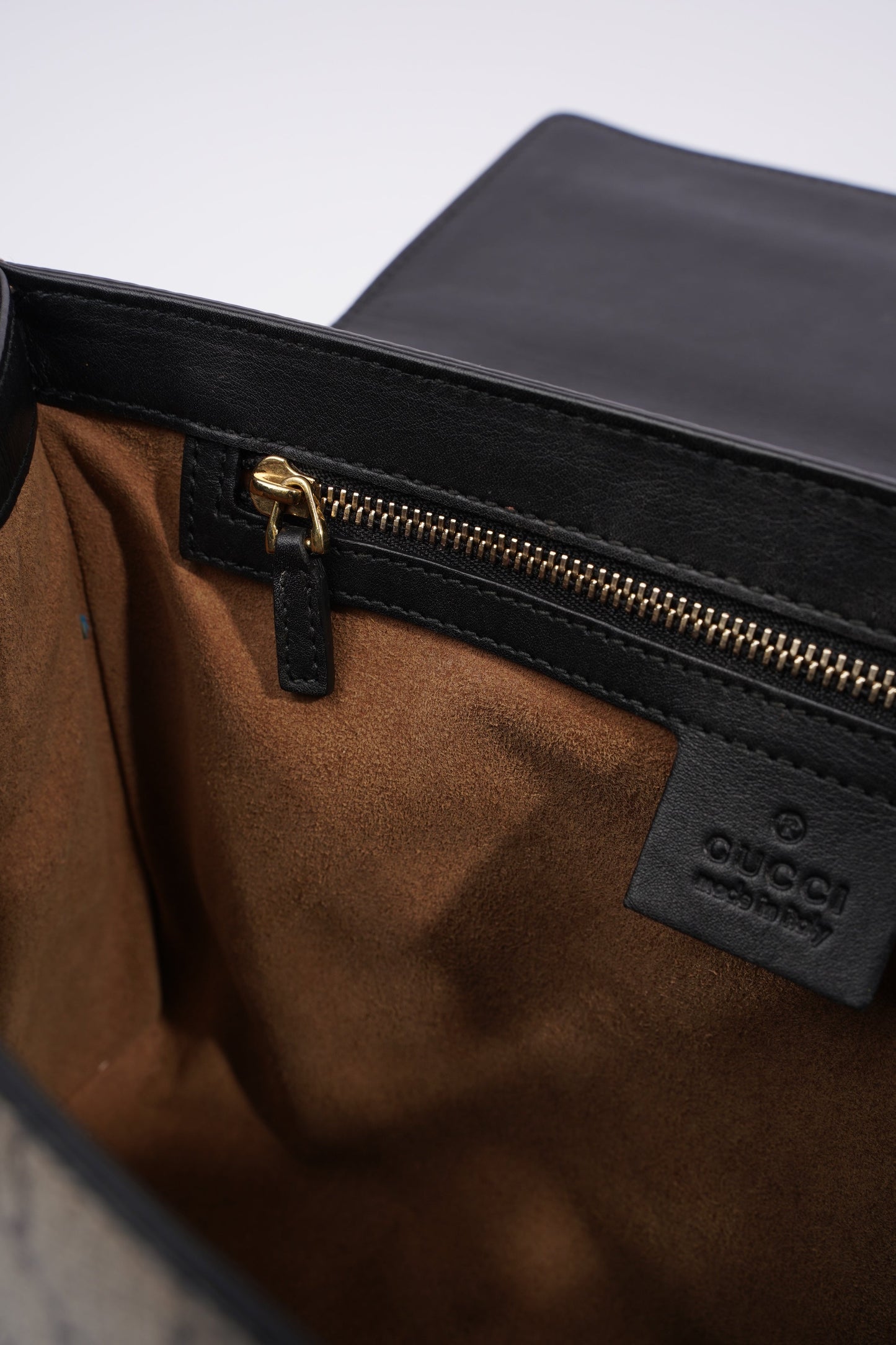 Gucci Padlock Bag Supreme / Black Coated Canvas Medium