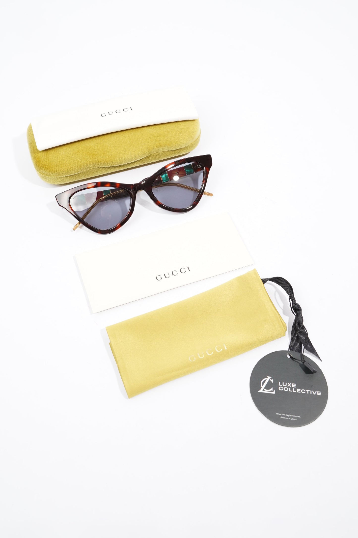 Gucci GG0597S Sunglasses Tortoise Shell Acetate 145